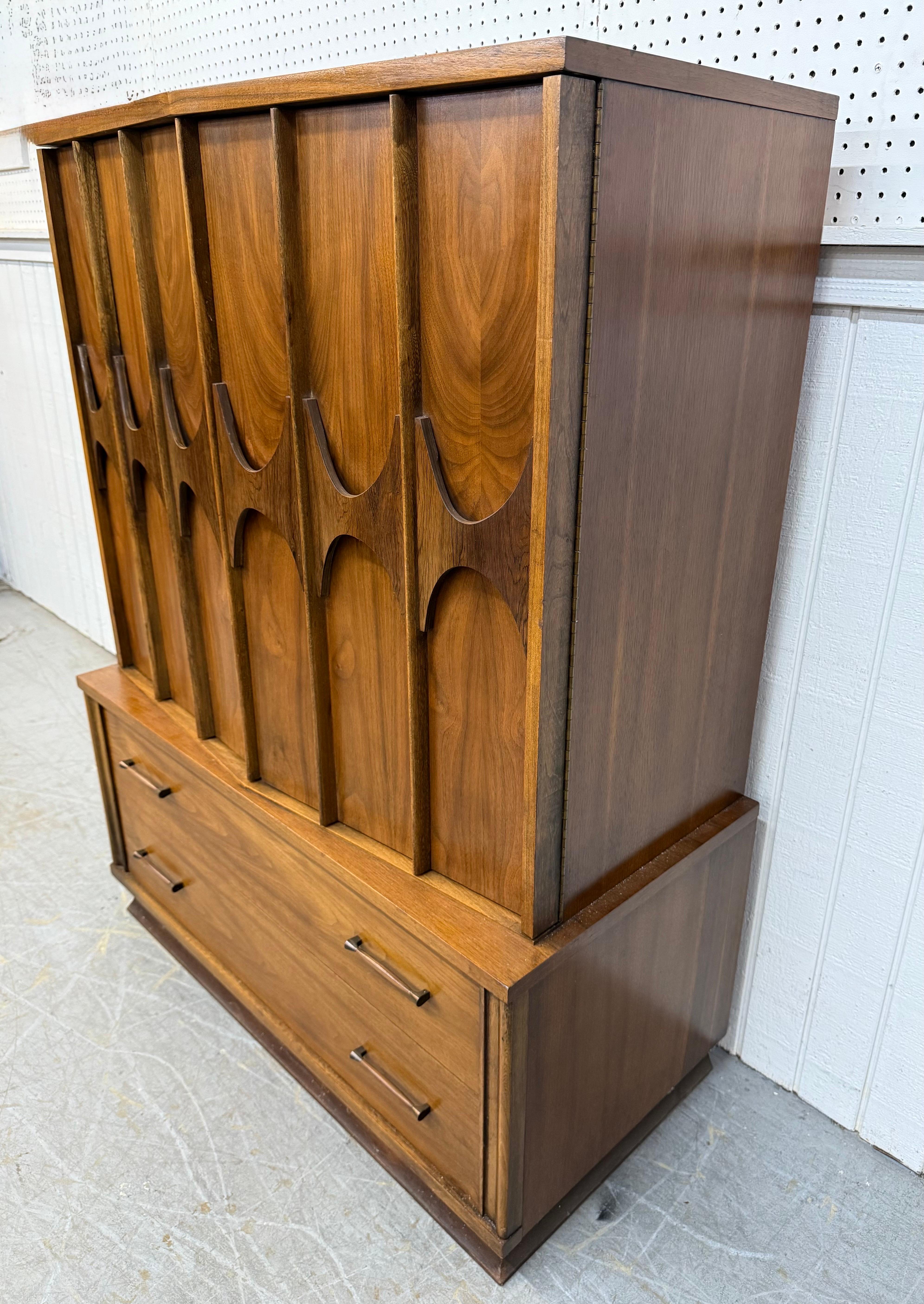 American Mid-Century Modern Kent Coffey Perspecta Walnut Armoire For Sale