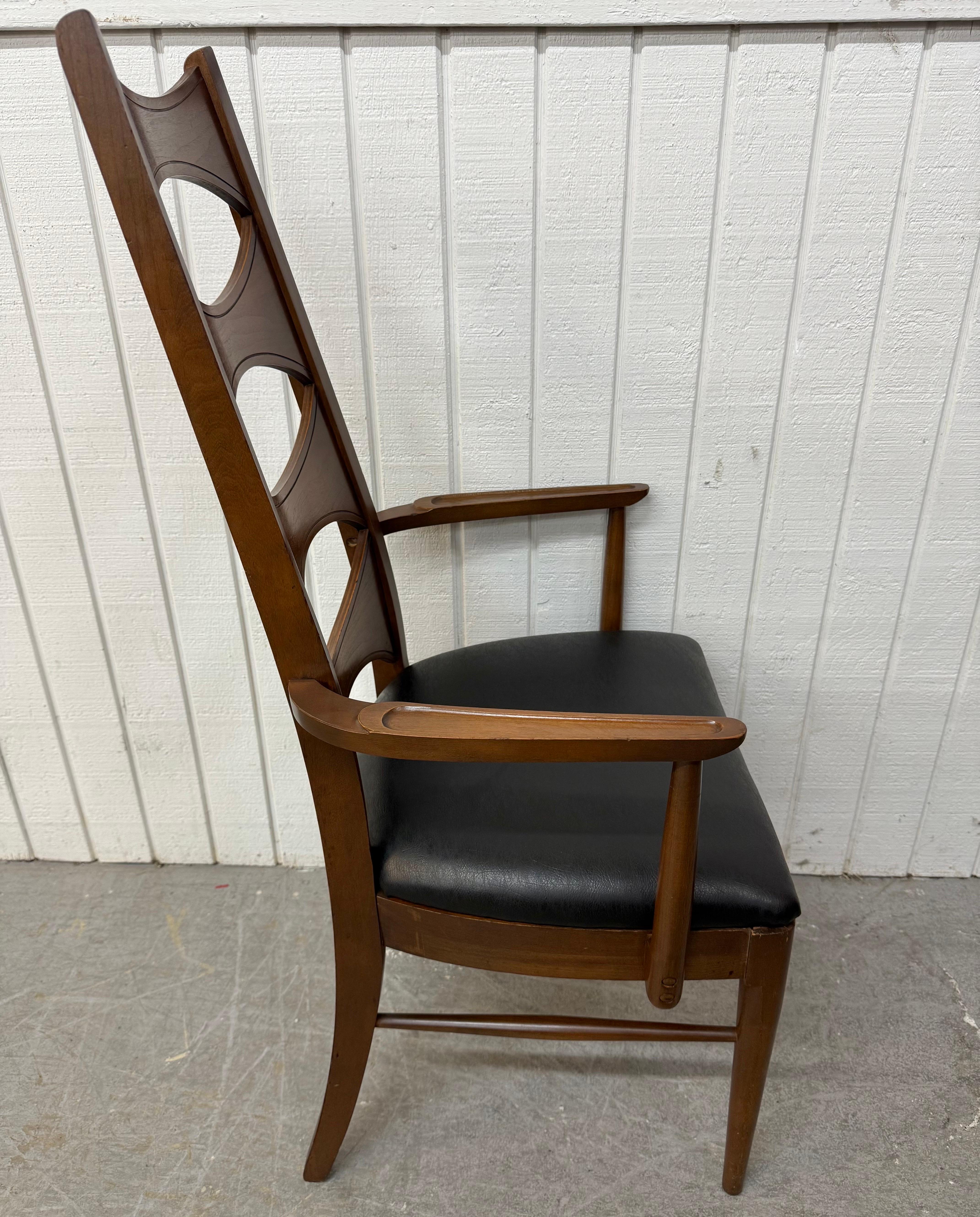 Chaises de salle à manger Kent Coffey Perspecta en noyer Catseye - Lot de 6 Bon état - En vente à Clarksboro, NJ