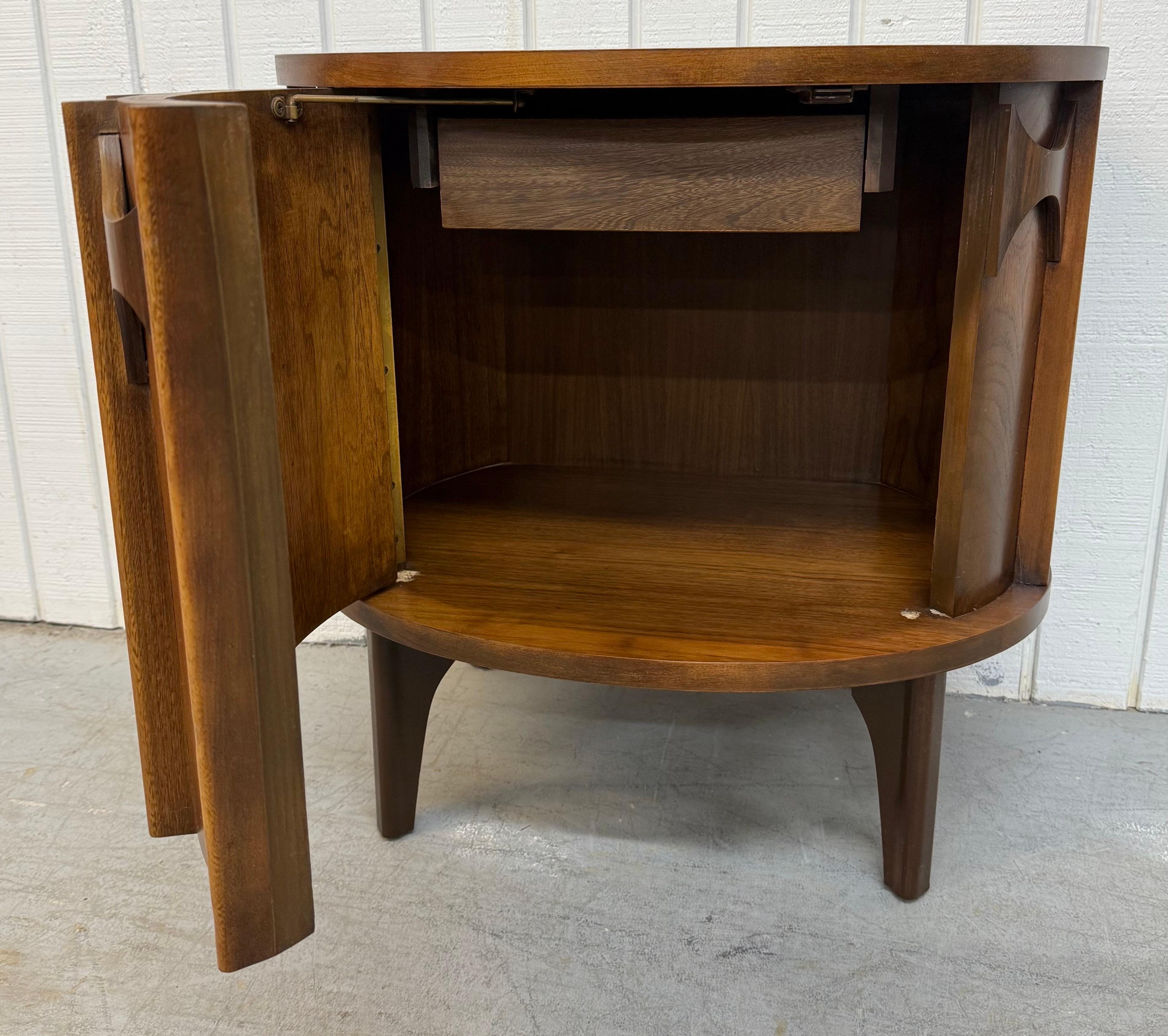 Mid-Century Modern Kent Coffey Perspecta Walnut Commode Nightstands - Set of 2 2