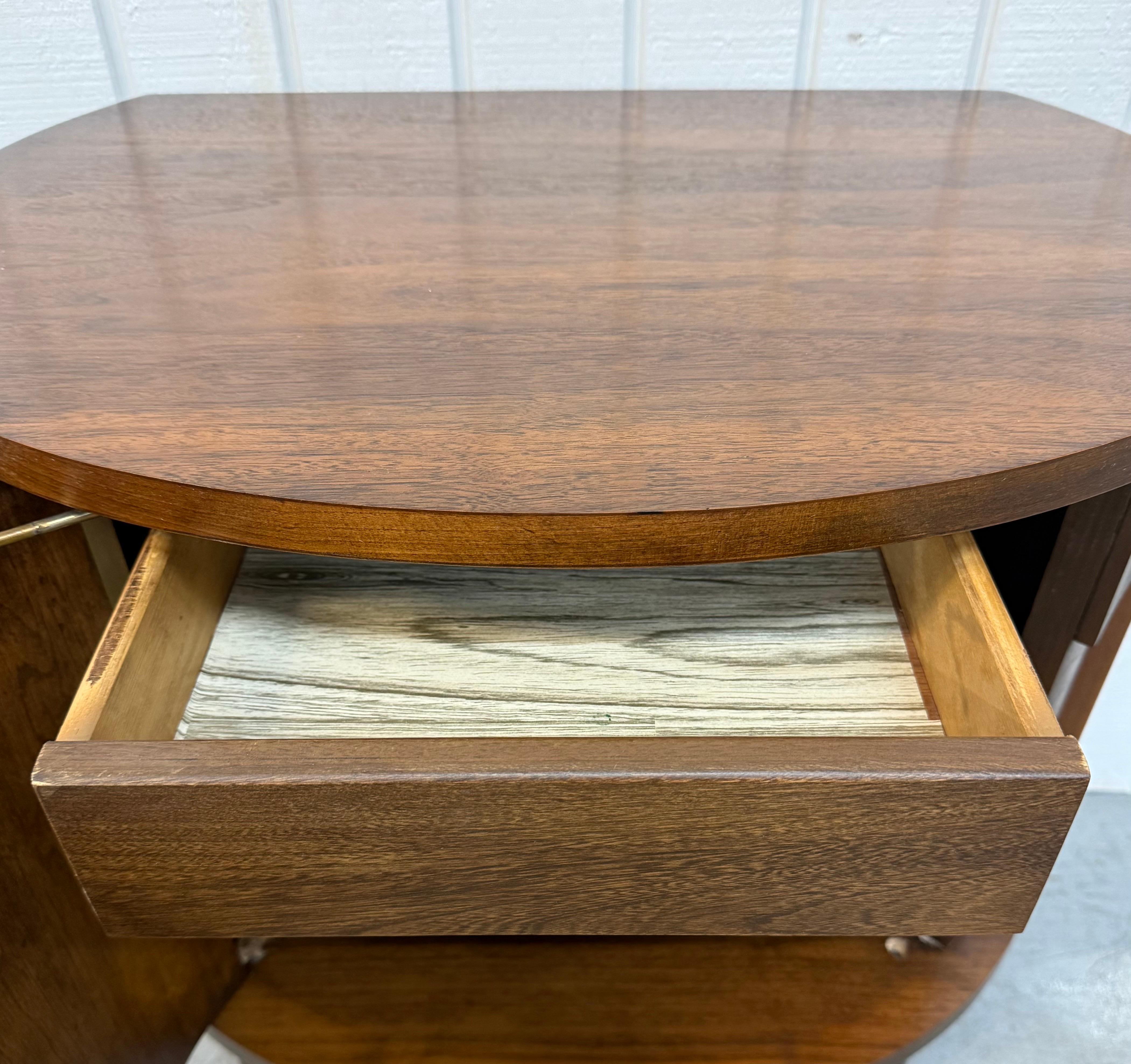 Mid-Century Modern Kent Coffey Perspecta Walnut Commode Nightstands - Set of 2 3