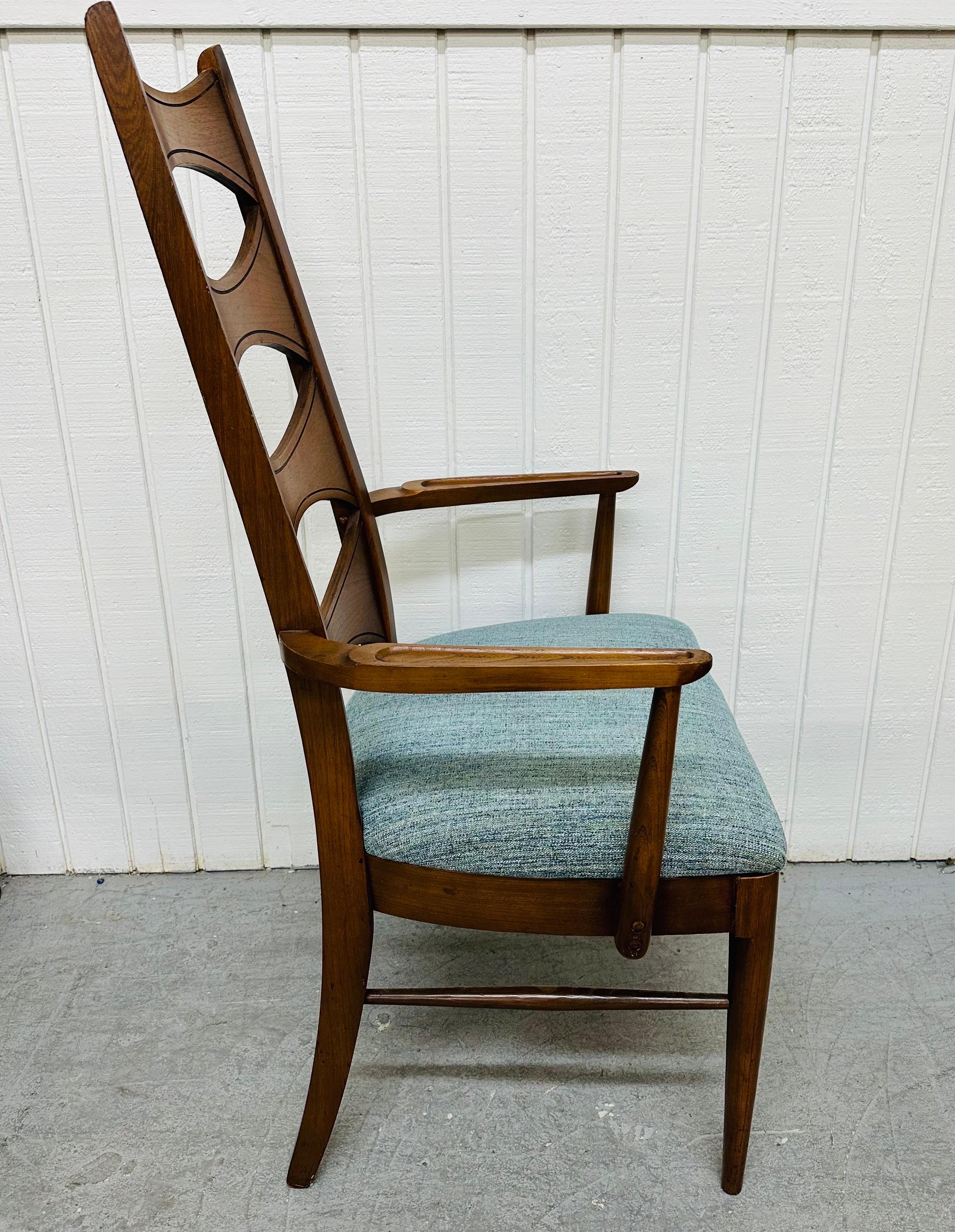 Mid-Century Modern Kent Coffey Perspecta Walnut Dining Chairs - Set of 6 In Good Condition In Clarksboro, NJ