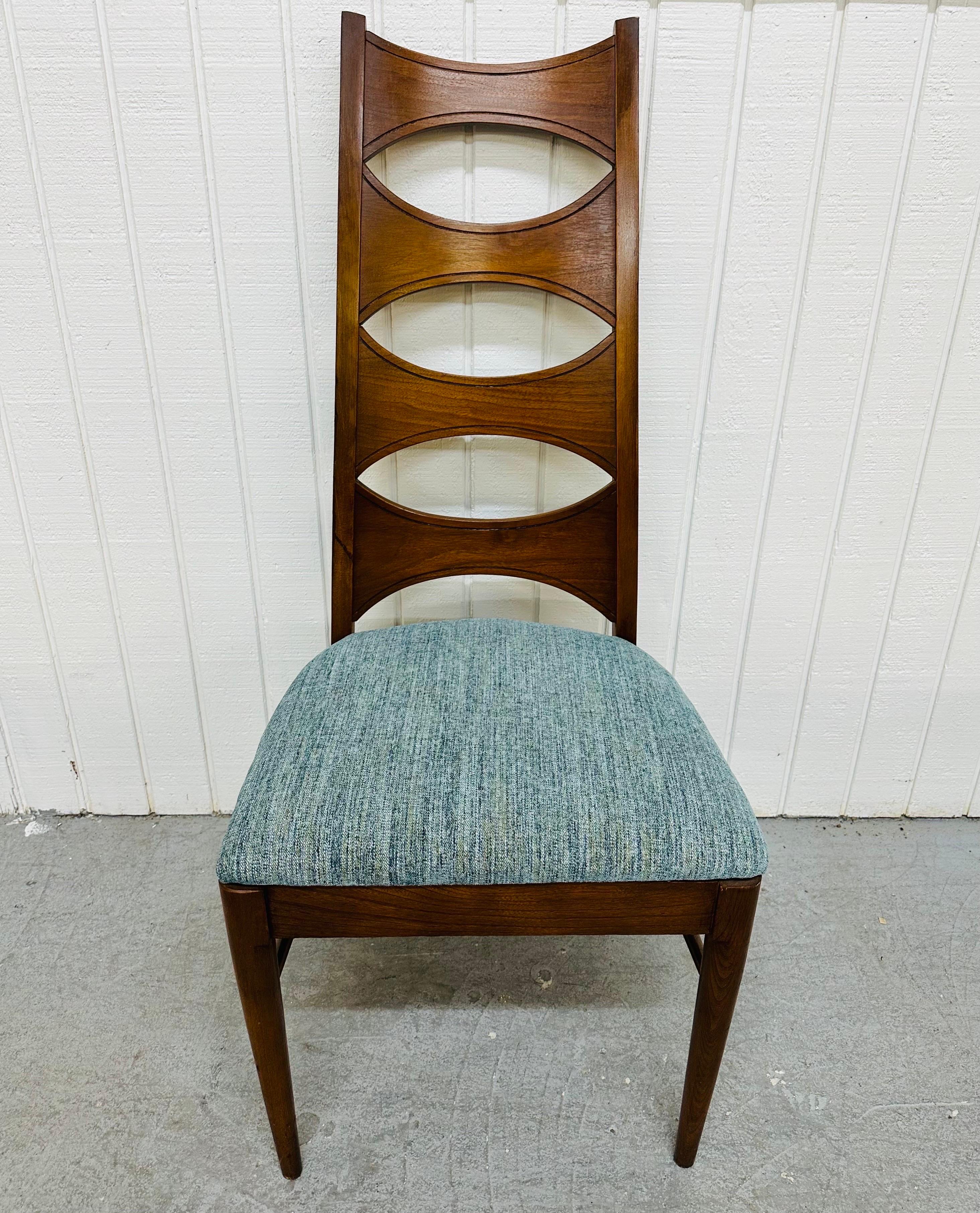 Mid-Century Modern Kent Coffey Perspecta Walnut Dining Chairs - Set of 6 1