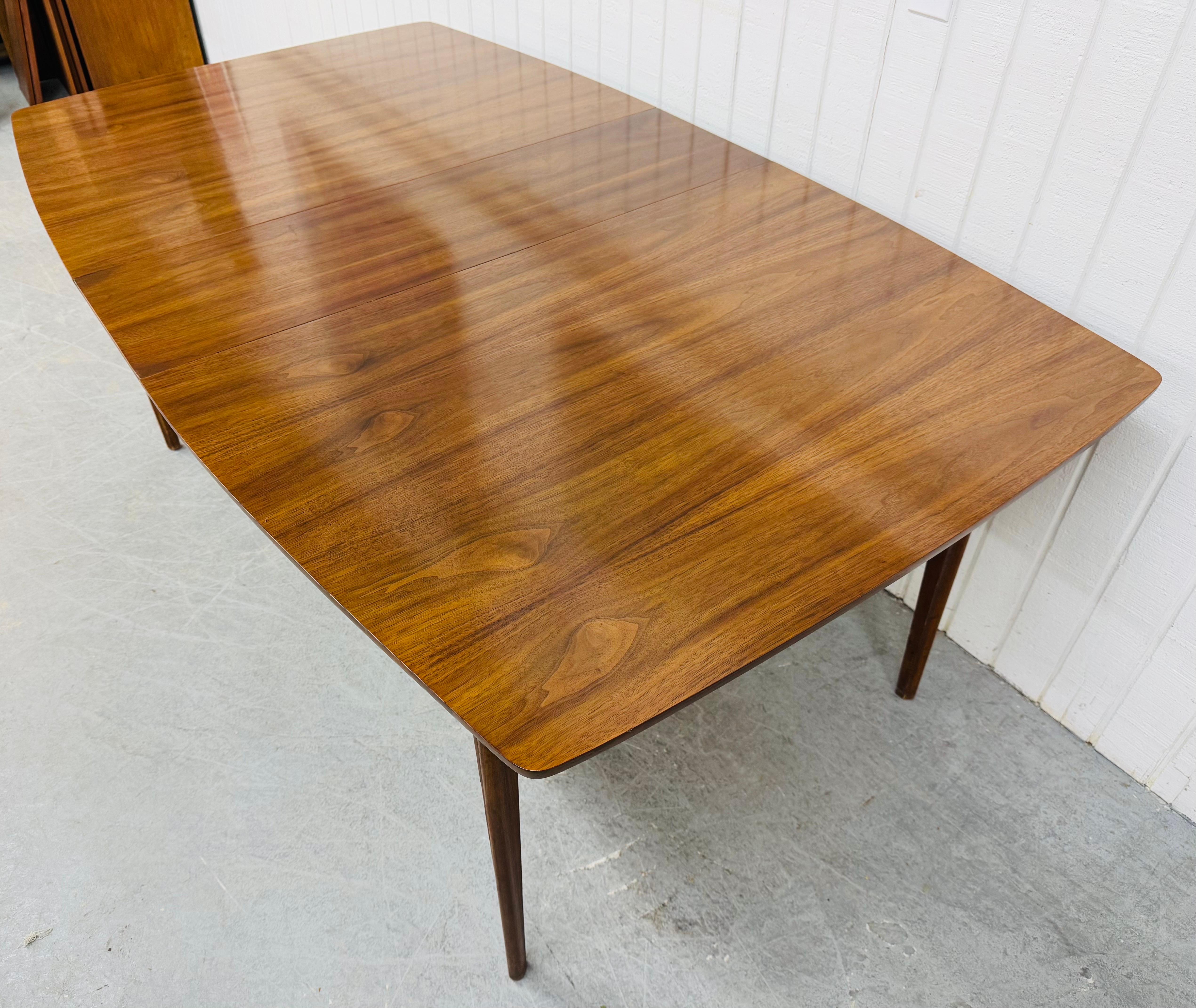 Wood Mid-Century Modern Kent Coffey Perspecta Walnut Dining Table
