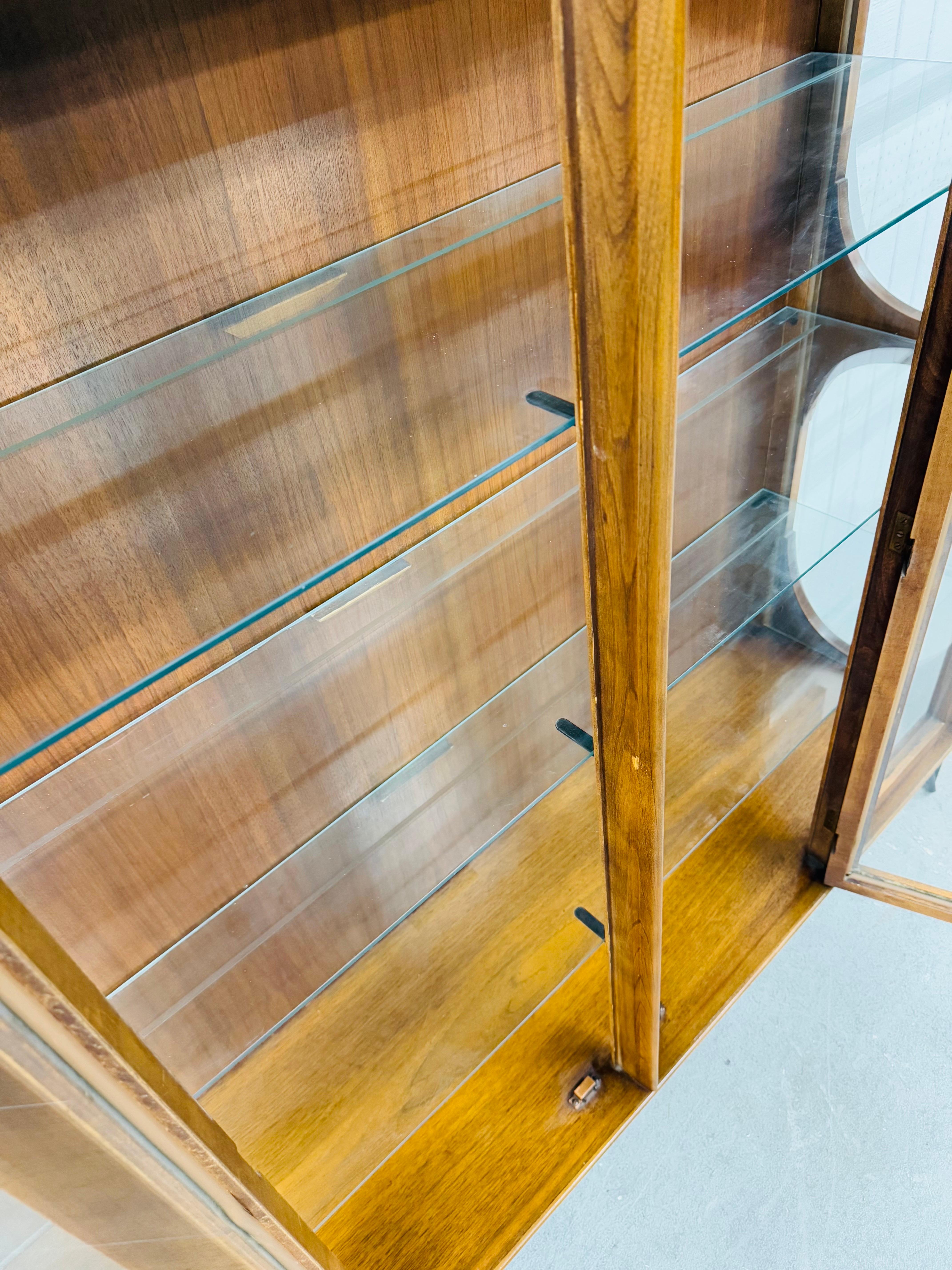 20th Century Mid-Century Modern Kent Coffey Perspecta Walnut Display Cabinet