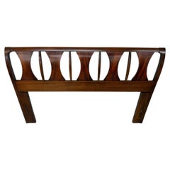 Mid-Century Modern Kent Coffey Perspecta Walnut Full/Queen Size Headboard