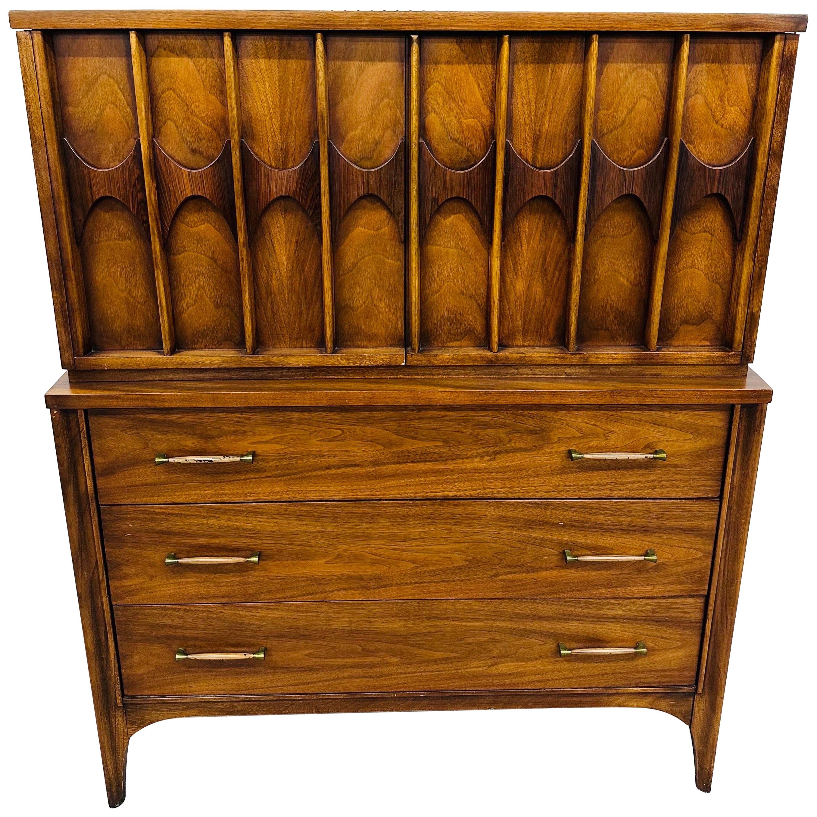Mid-Century Modern Kent Coffey Perspecta Walnut Gentlemen’s Chest
