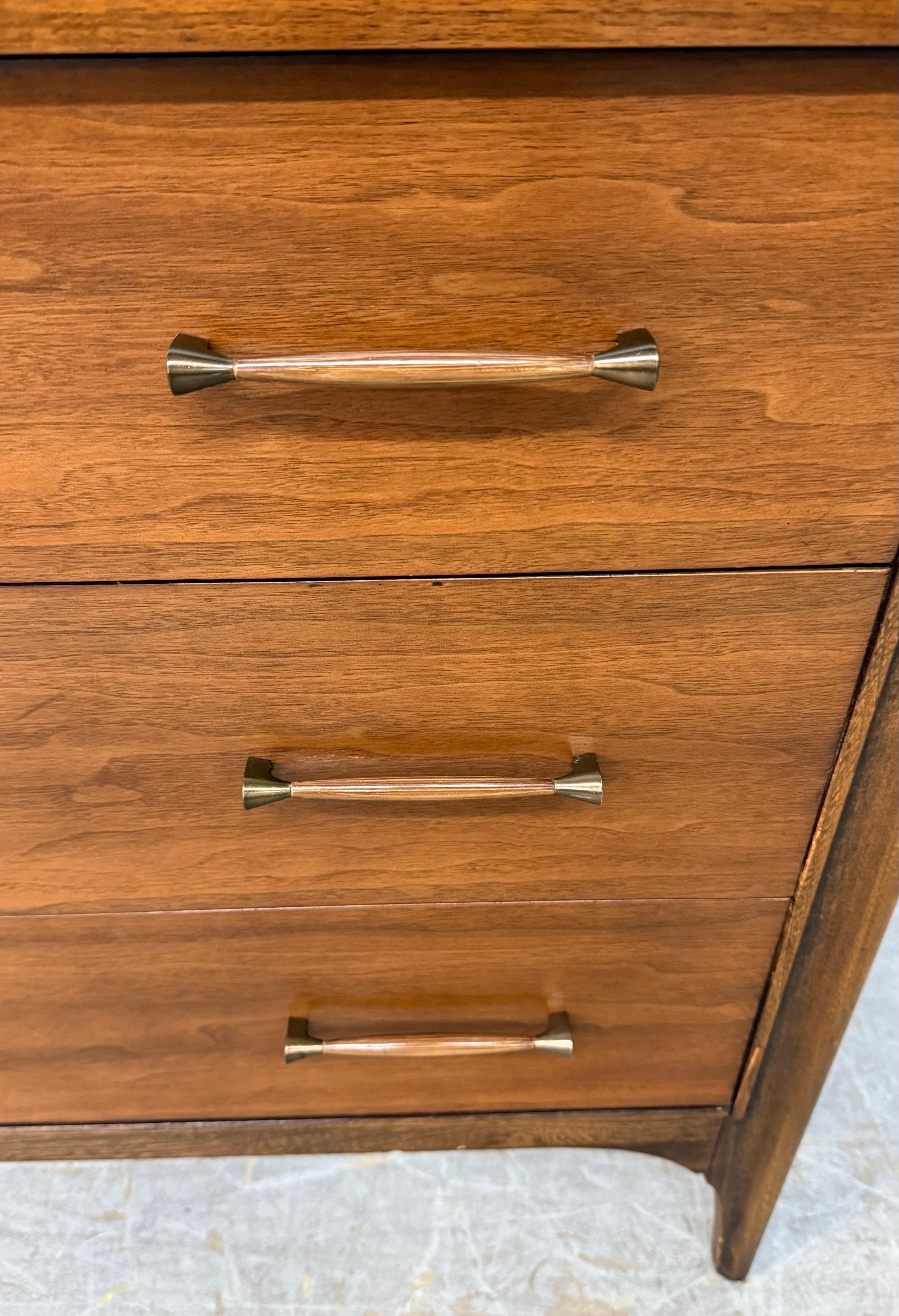 Mid-Century Modern Kent Coffey Perspecta Walnut High Chest For Sale 5