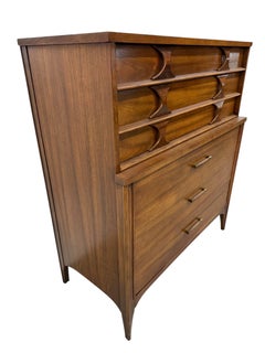 Mid-Century Modern Kent Coffey Perspecta Walnut High Chest