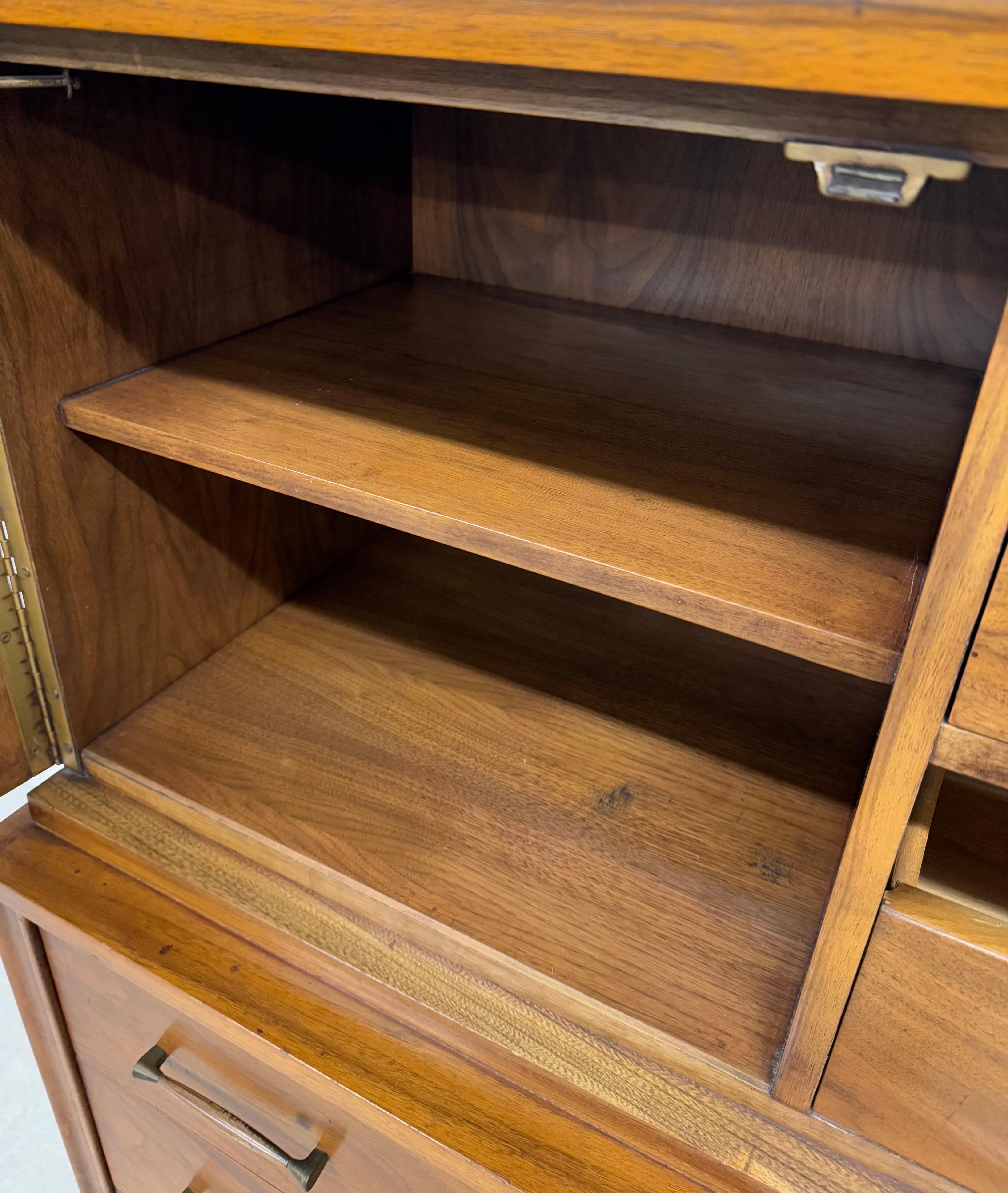 Mid-Century Modern Kent Coffey Perspecta Walnut High Chest 1