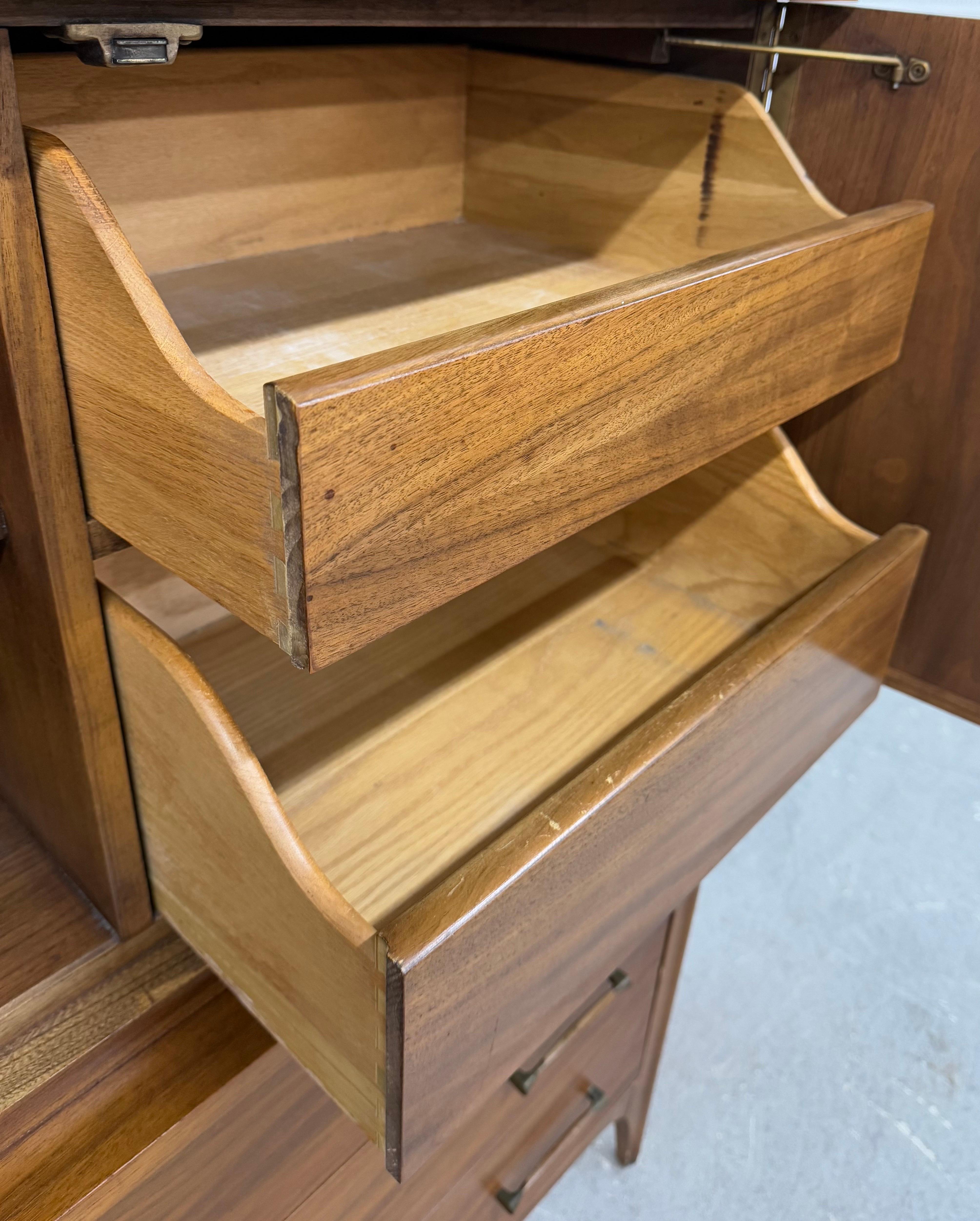 Mid-Century Modern Kent Coffey Perspecta Walnut High Chest 2
