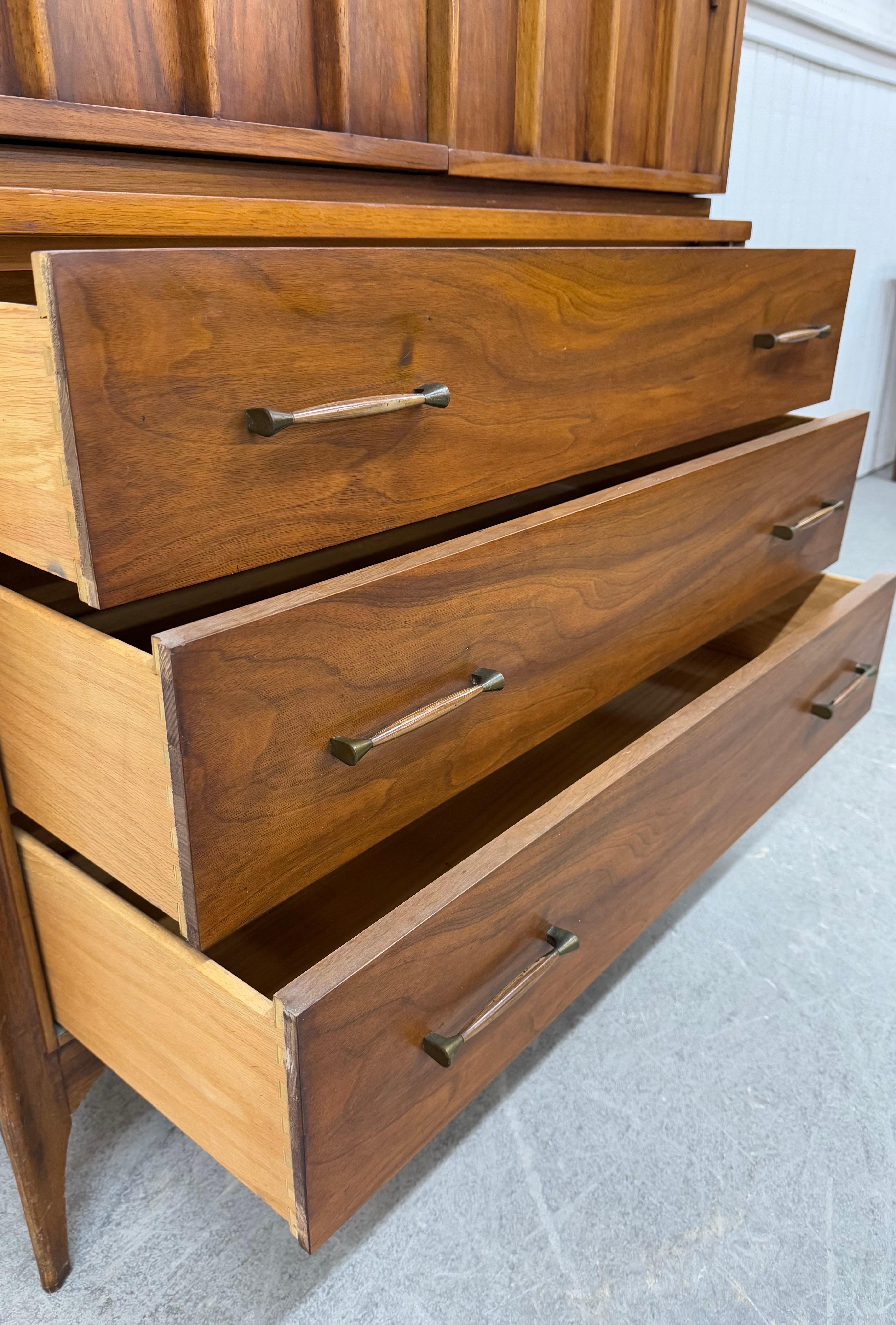 Mid-Century Modern Kent Coffey Perspecta Walnut High Chest 3