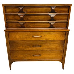 Mid-Century Modern Kent Coffey Perspecta Walnut High Chest