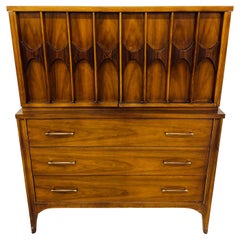 Mid-Century Modern Kent Coffey Perspecta Walnut High Chest
