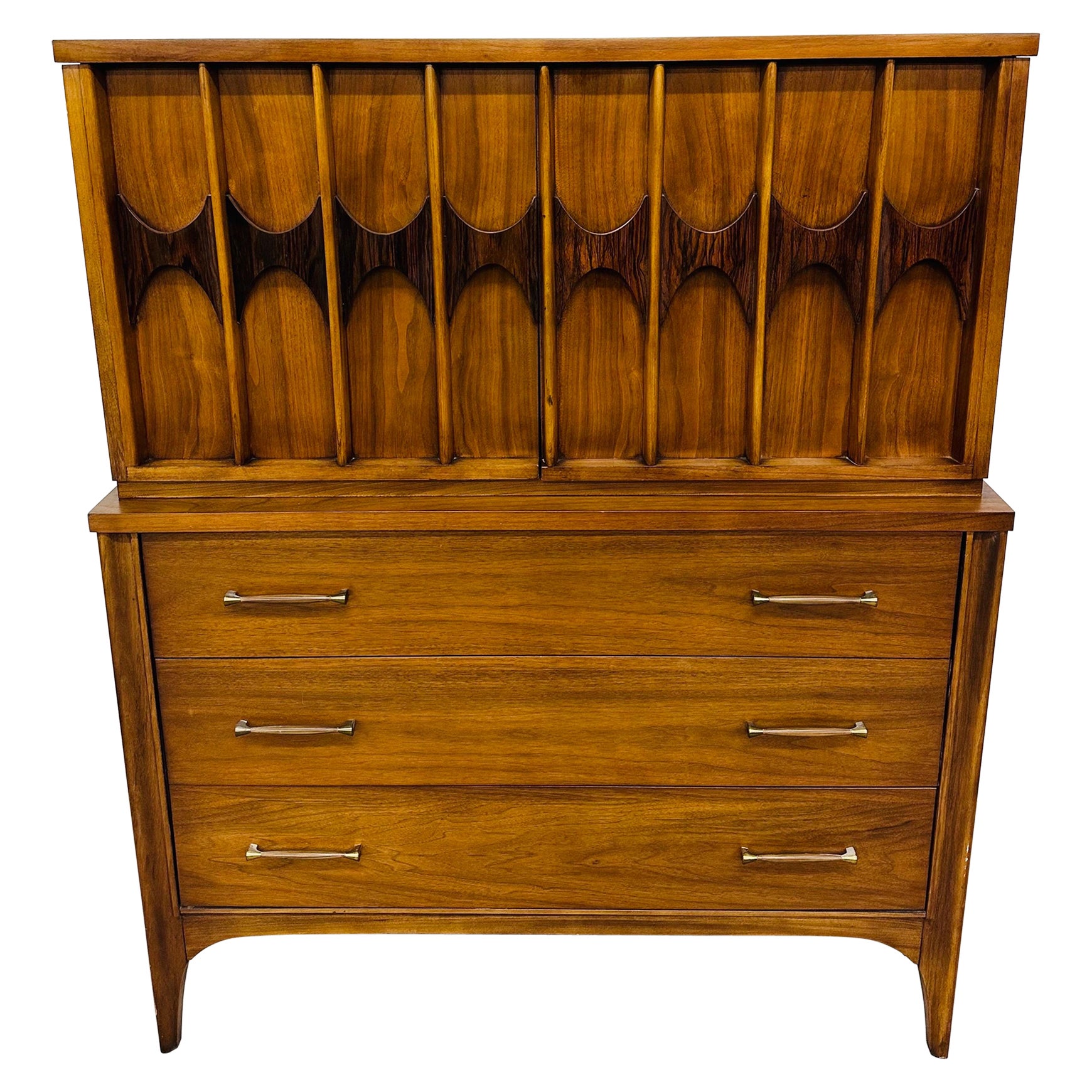 Mid-Century Modern Kent Coffey Perspecta Walnut High Chest