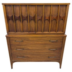 Mid-Century Modern Kent Coffey Perspecta Walnut High Chest