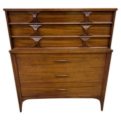 Mid-Century Modern Kent Coffey Perspecta Walnut High Chest
