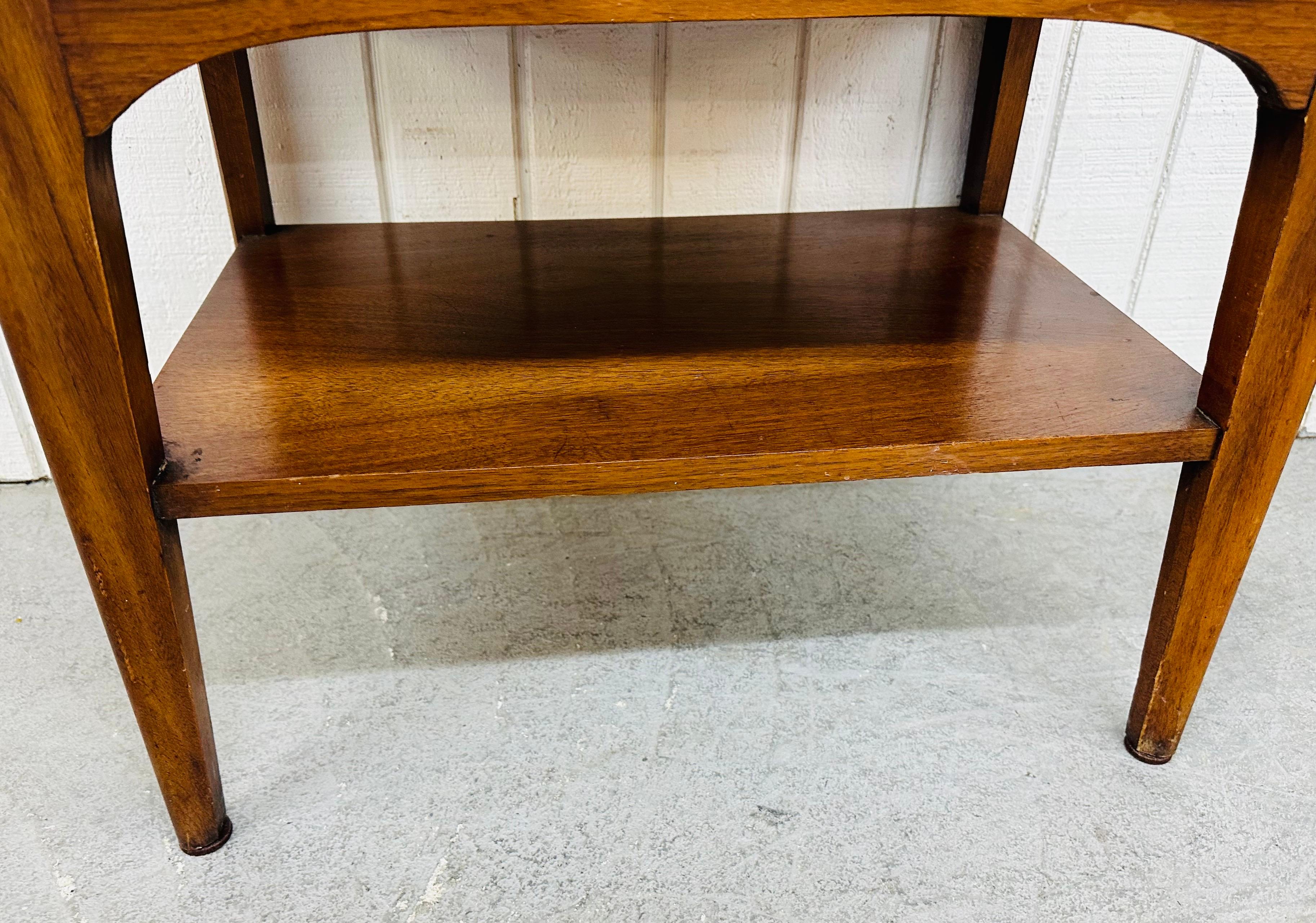 Mid-Century Modern Kent Coffey Perspecta Walnut Nightstands - Set of 2 1