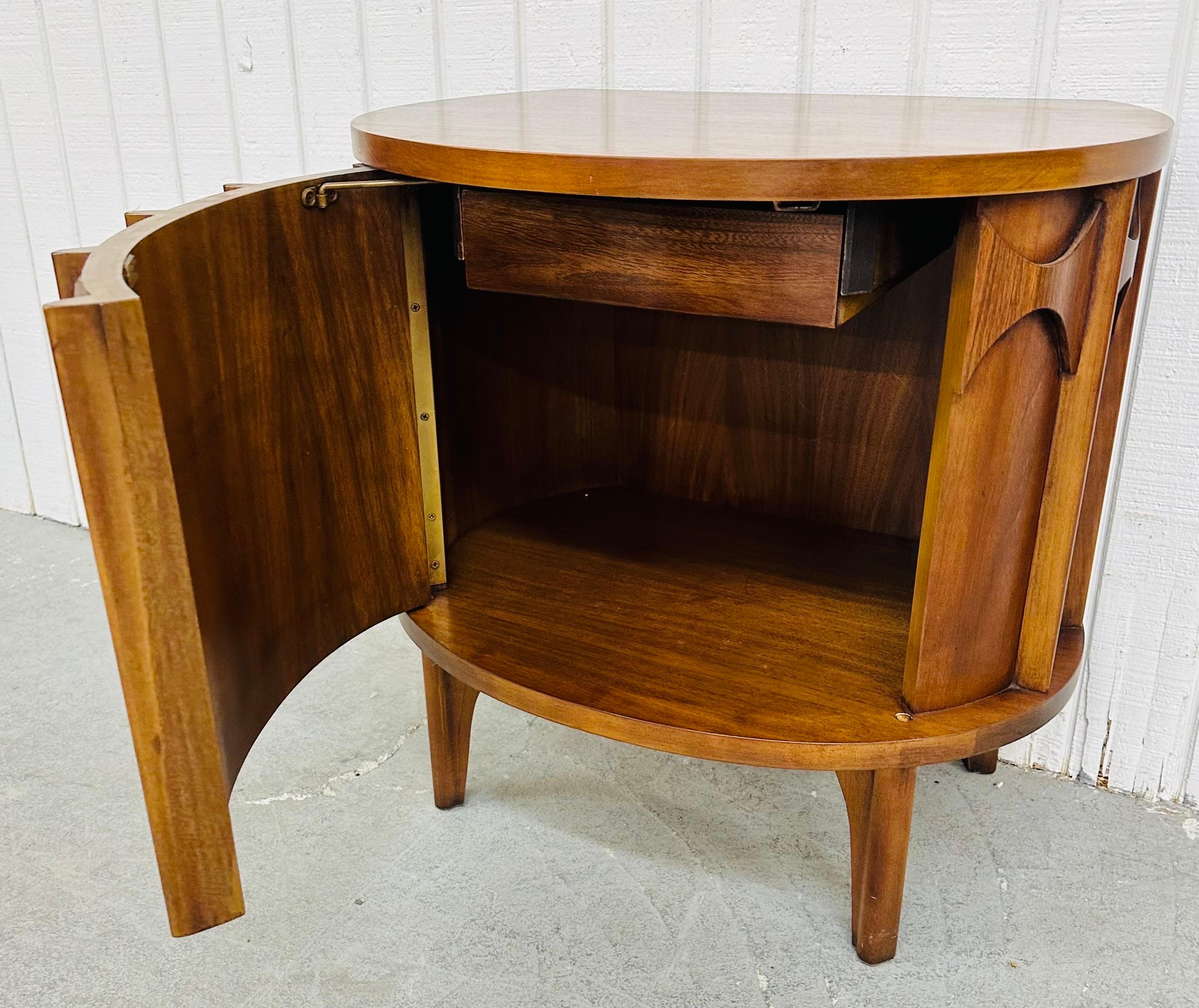 Mid-Century Modern Kent Coffey Perspecta Walnut Nightstands - Set of 2 1