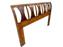 Mid-Century Modern Kent Coffey Perspecta Walnut & Rosewood Full/Queen Headboard