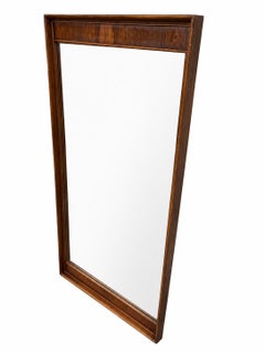 Specchio Kent Coffey Perspecta in legno di noce e palissandro di metà secolo moderno