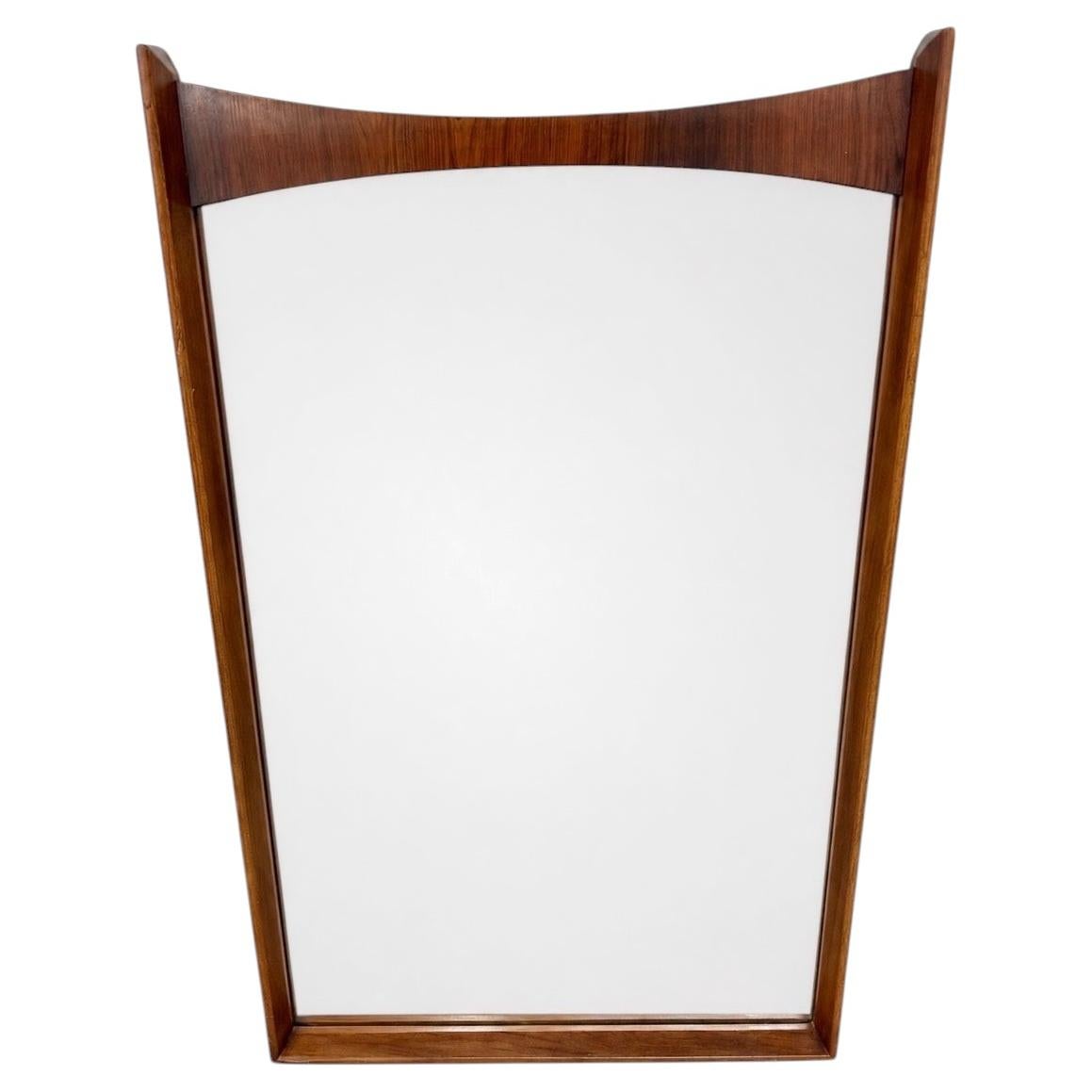 Mid-Century Modern Kent Coffey Perspecta Walnut & Rosewood Wall Mirror For Sale