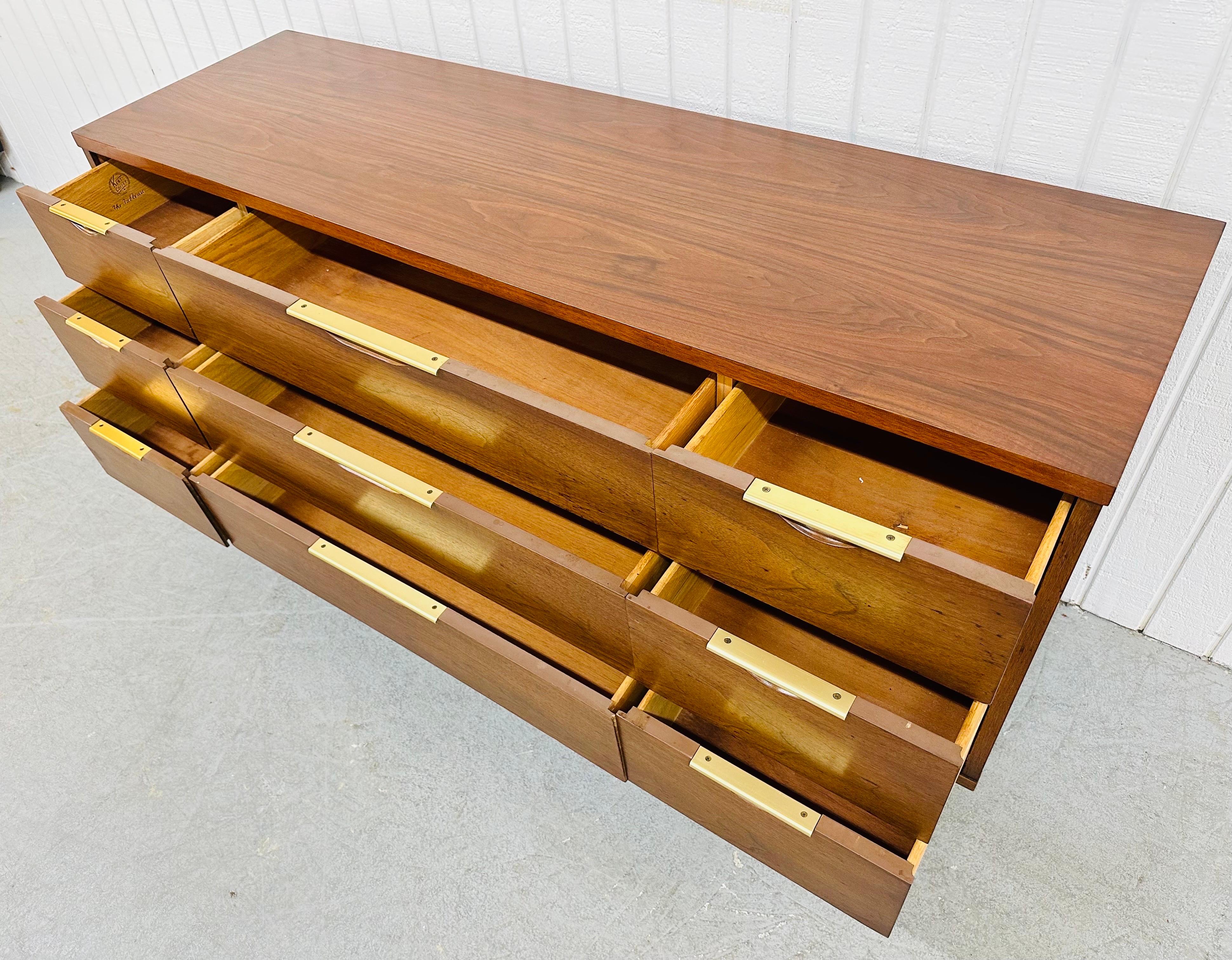 20th Century Mid-Century Modern Kent Coffey Tableau Walnut Dresser