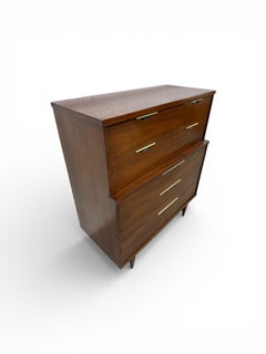 Mid-Century Modern Kent Coffey Tableau Walnut High Chest
