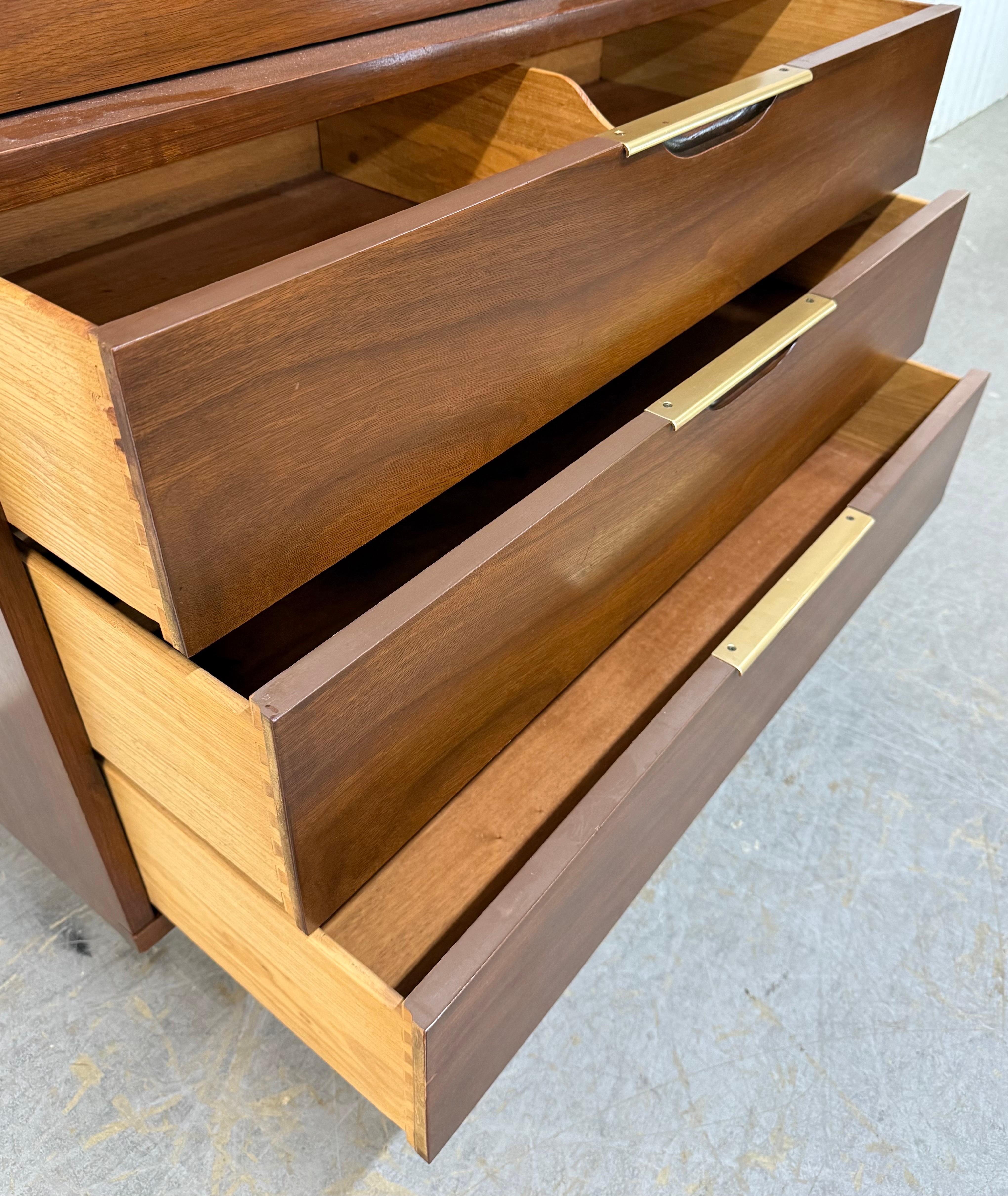 Mid-Century Modern Kent Coffey Tableau Walnut High Chest For Sale 2