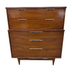 Mid-Century Modern Kent Coffey Tableau Walnut High Chest