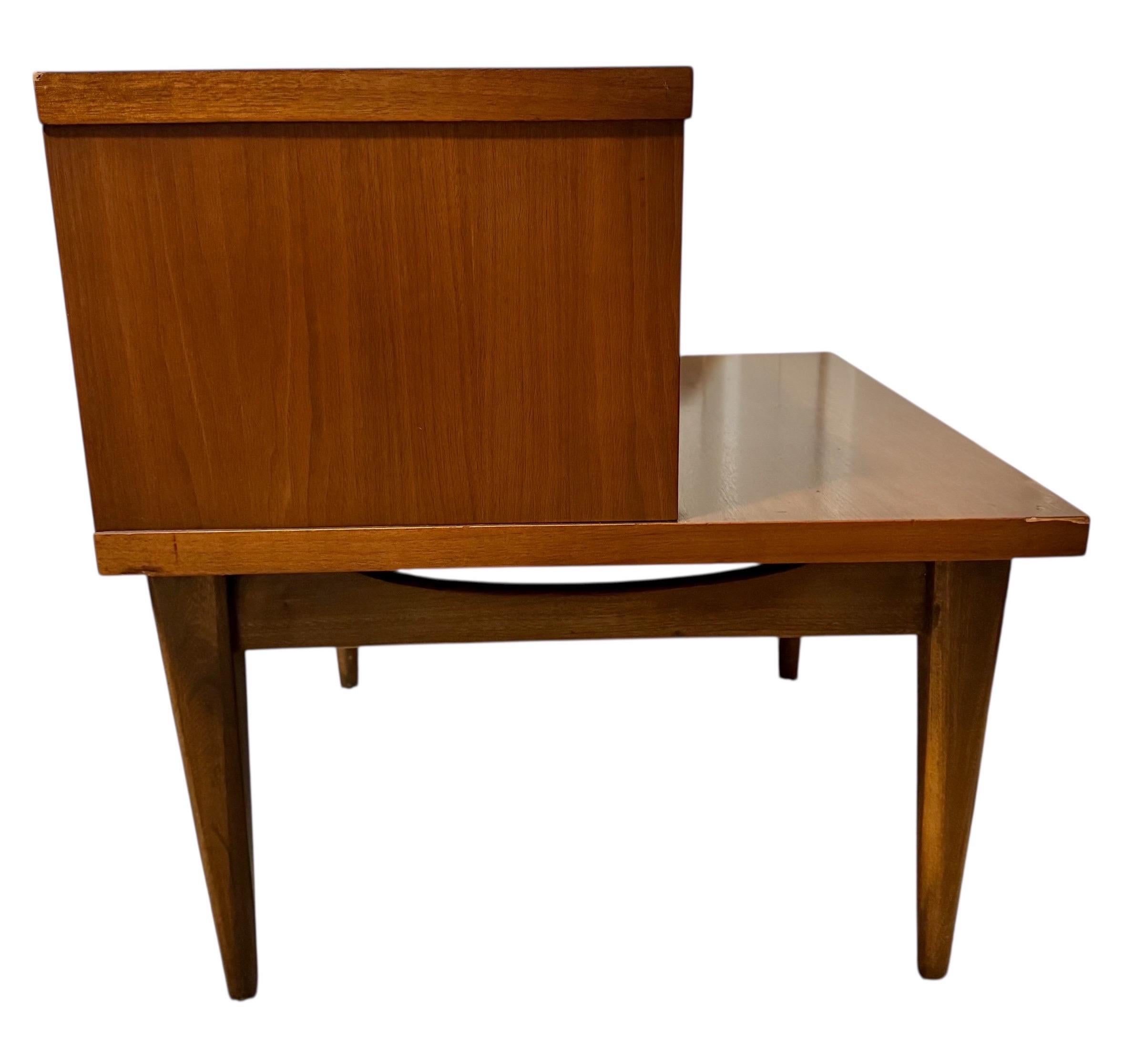 Mid-20th Century Mid-Century Modern Kent Coffey Tableau Walnut Nightstand For Sale