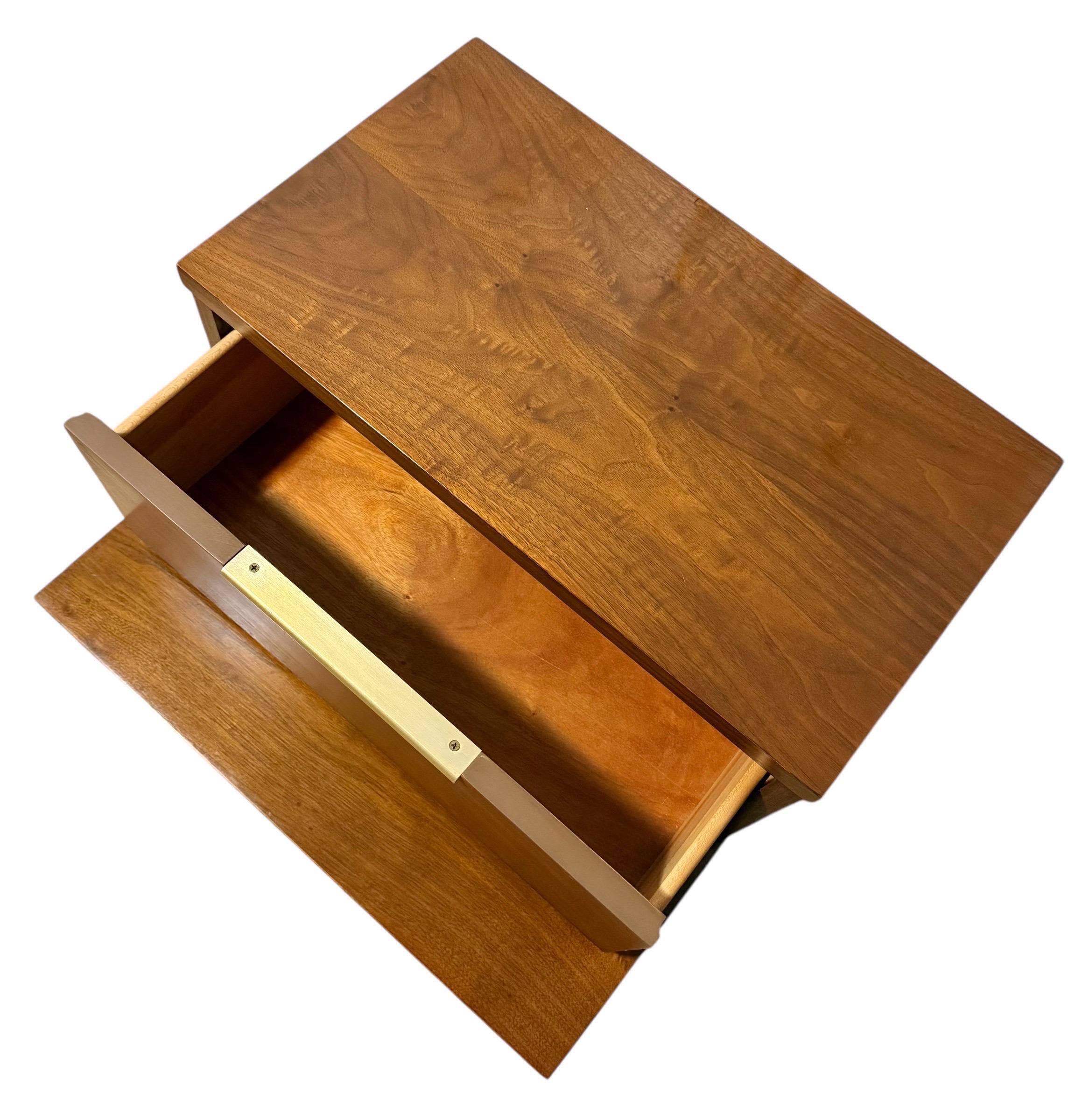 Mid-Century Modern Kent Coffey Tableau Walnut Nightstand For Sale 2