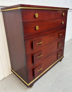 Mid-Century Modern Kent Coffey “The Aberdeen” Red Mahogany High Chest