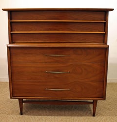 Mid-Century Modern Kent Coffey the Foreteller Walnut Tall Chest