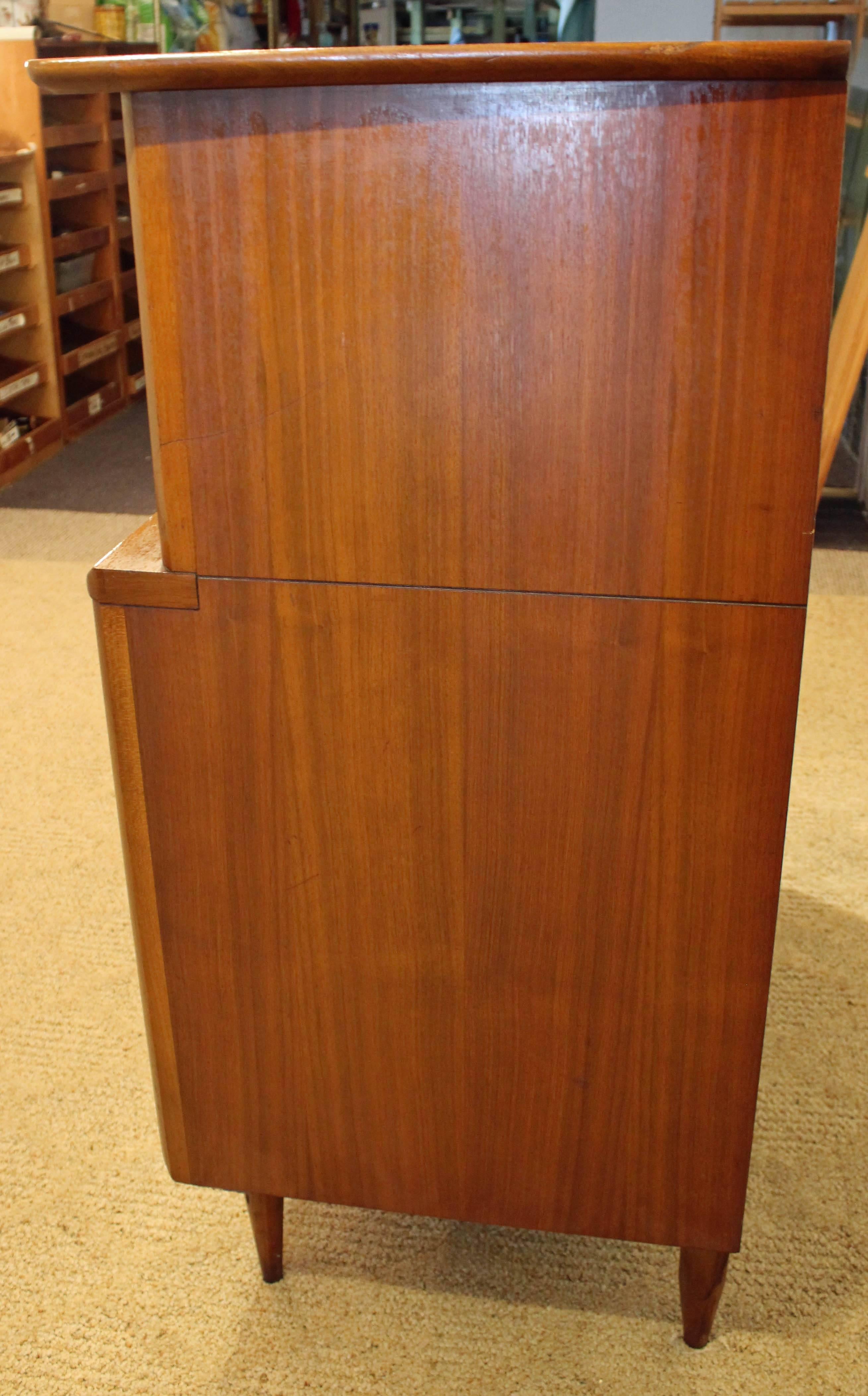 Mid-Century Modern Kent Coffey the Foreteller Walnut Tall Chest In Good Condition In Wilmington, DE