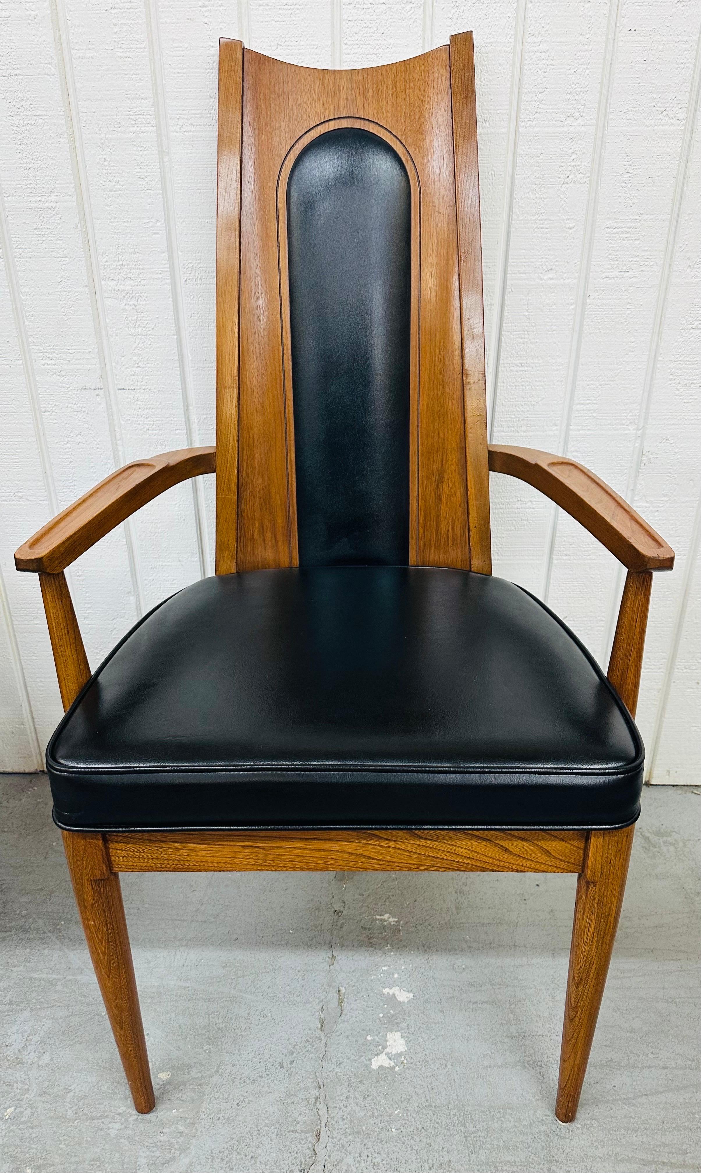 Mid-Century Modern Kent Coffey Walnut Dining Chairs - Set of 6 In Good Condition In Clarksboro, NJ
