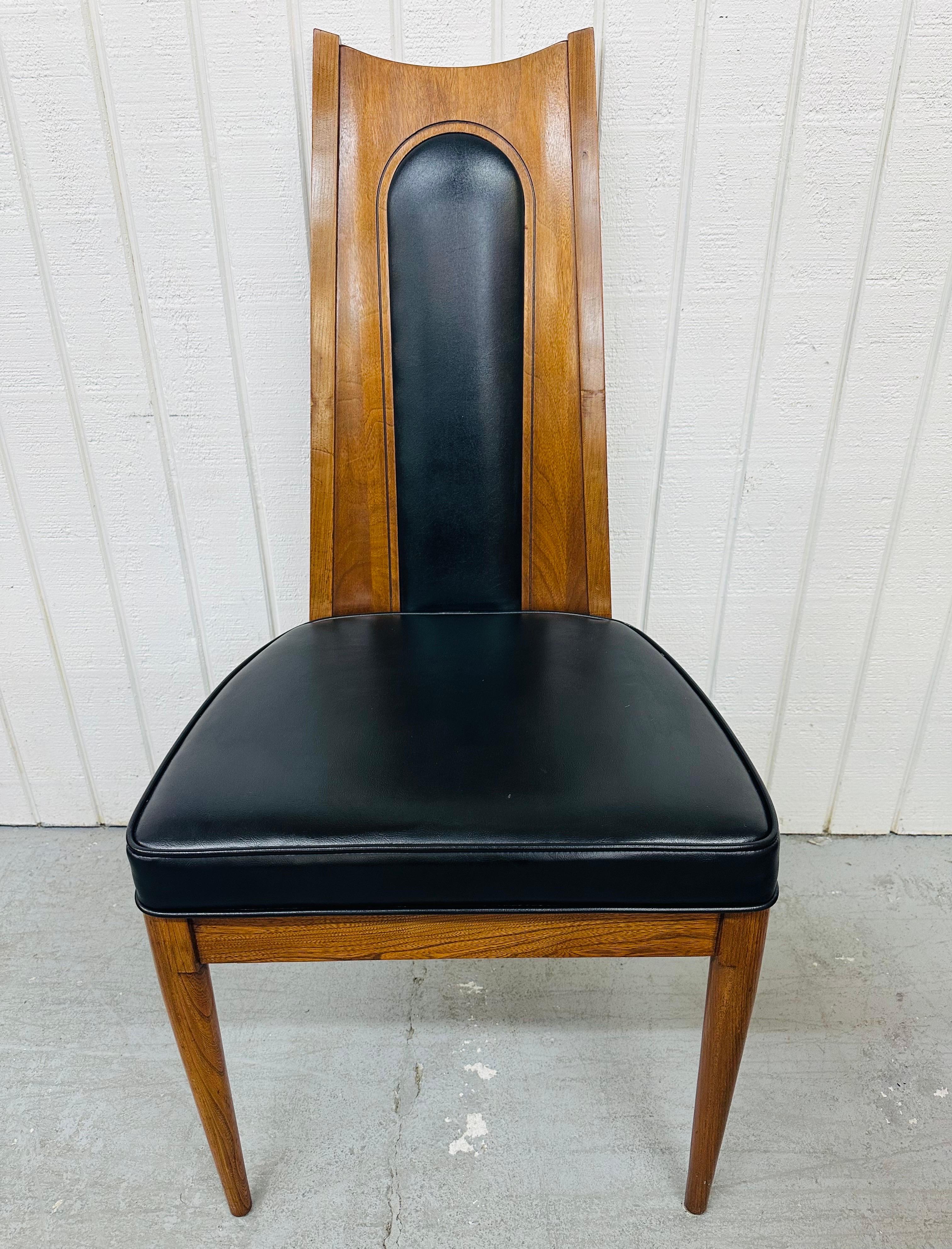 Mid-Century Modern Kent Coffey Walnut Dining Chairs - Set of 6 1
