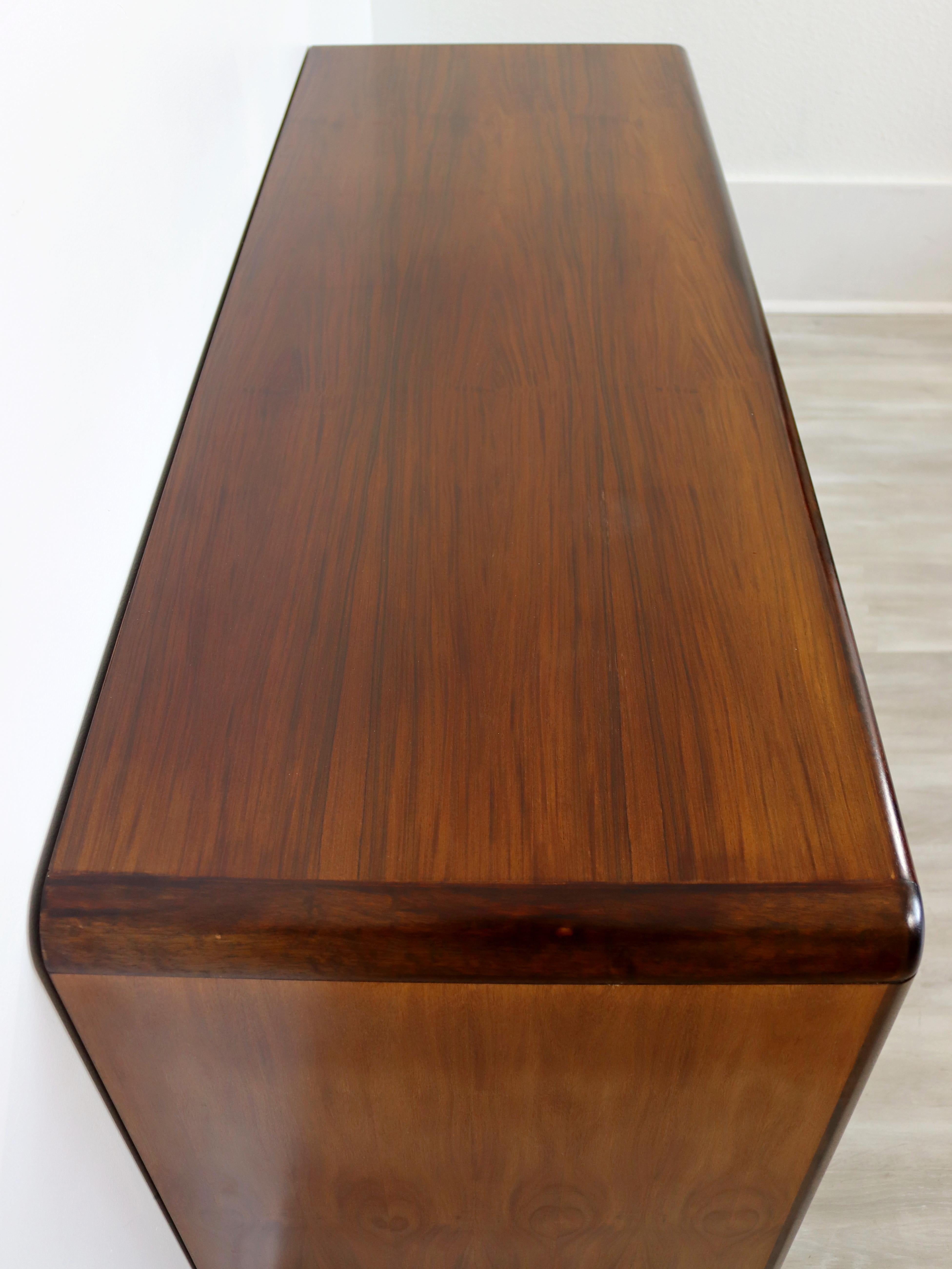 Mid-Century Modern Kibaek Mobelfabrik Danish Rosewood Credenza Tambour Doors 60s 1