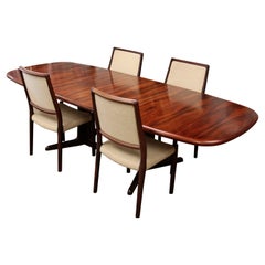Mid-Century Modern Kibaek Mobelfabrik Danish Rosewood Dining Set Table, 1960s