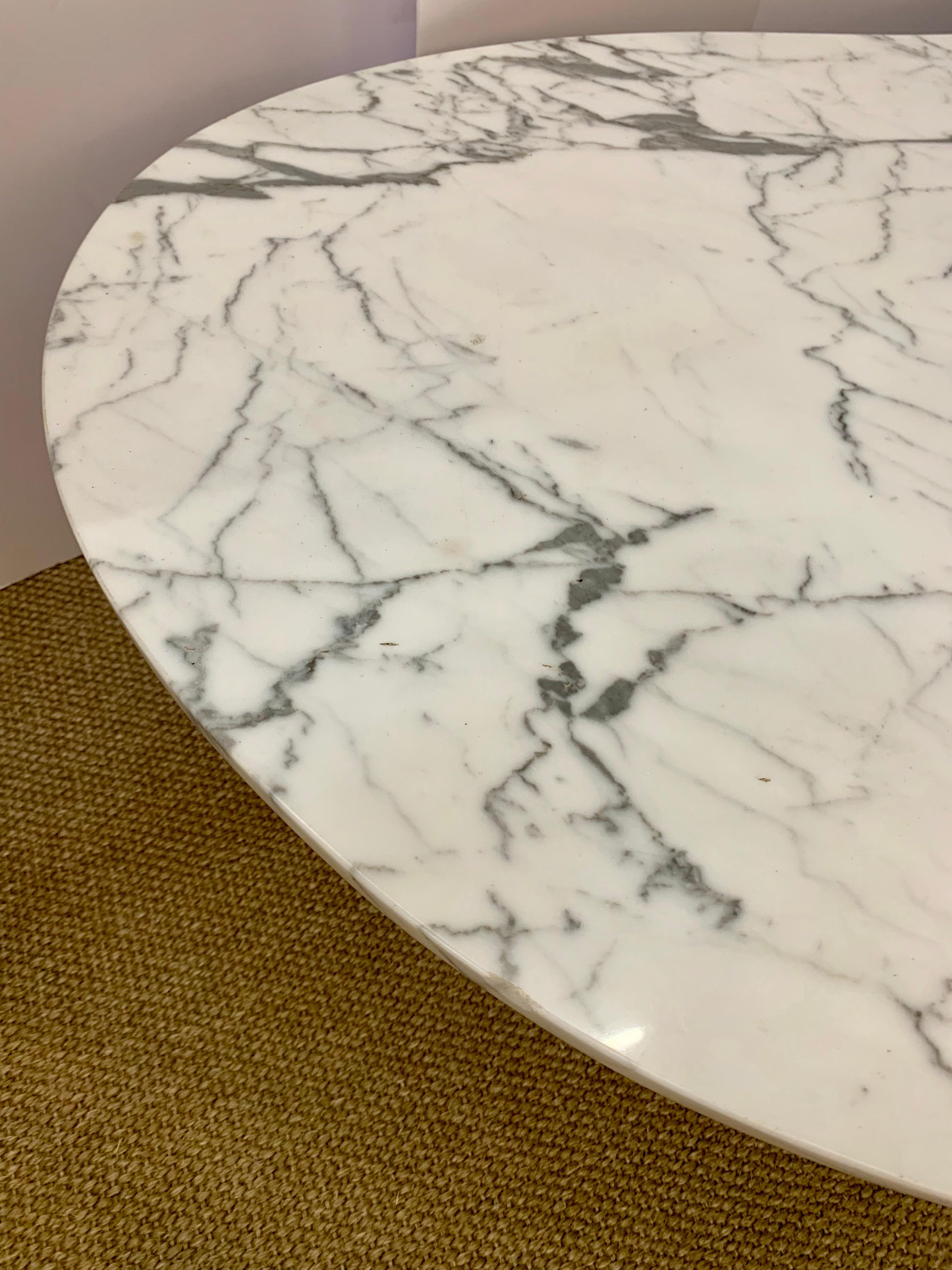 Late 20th Century Mid-Century Modern Kidney Shape Marble Top Coffee Cocktail Table