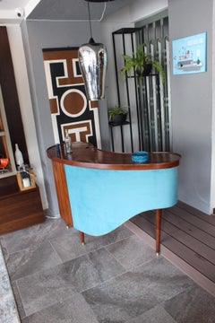 Mid-Century Modern Kidney Shaped Bar