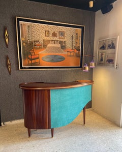 Mid-Century Modern Kidney Shaped Bar