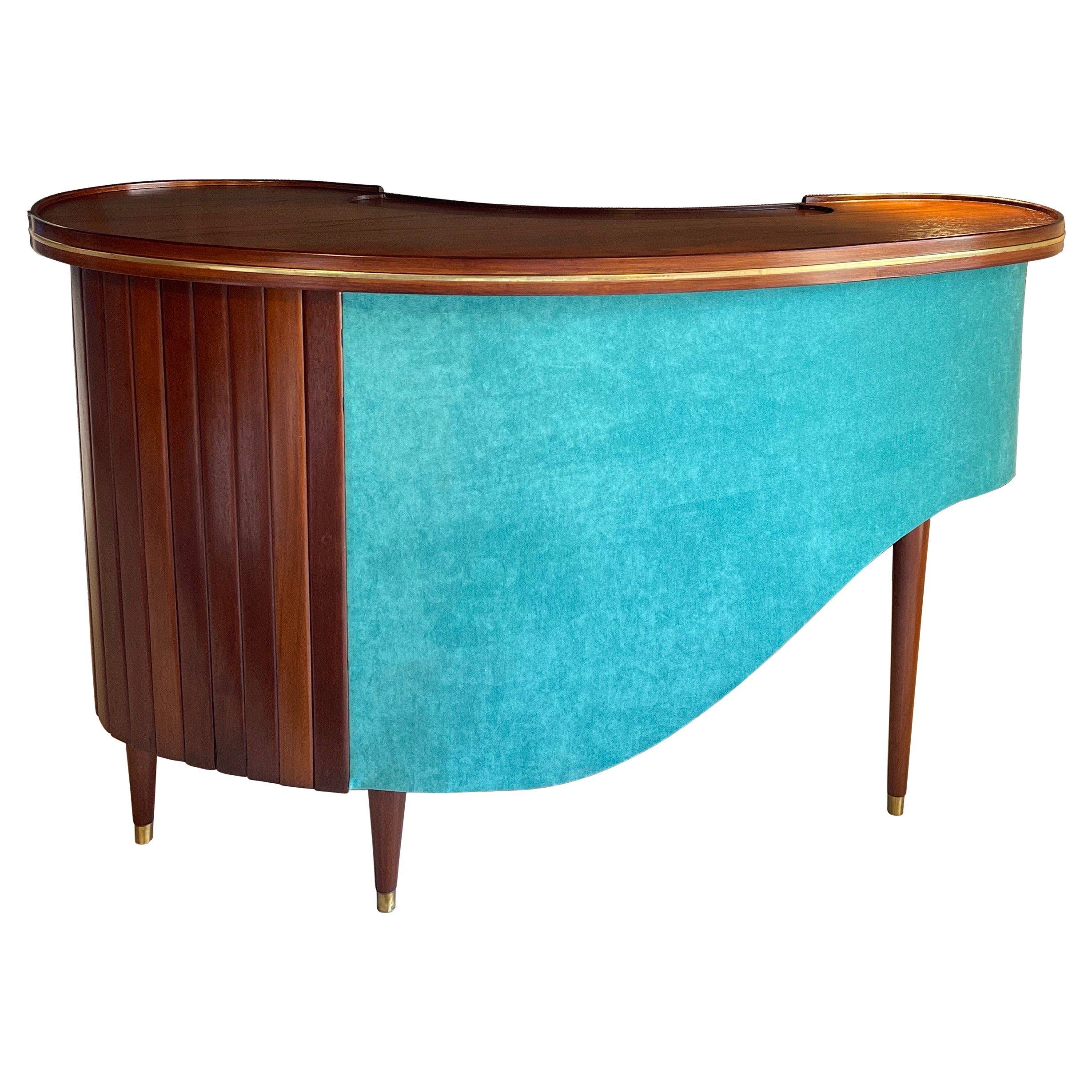 Mid-Century Modern Kidney Shaped Bar