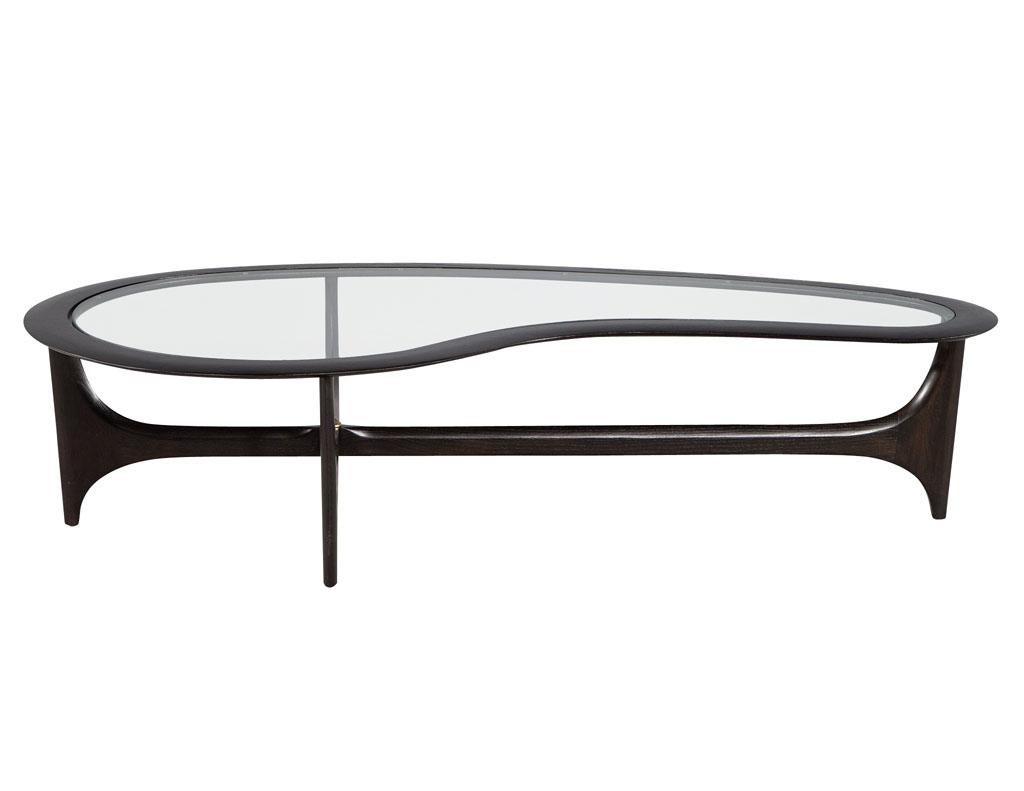 Mid-Century Modern Amoeba Kidney Shaped Coffee Table by Adrian Pearsall for Lane Furniture. Designed by the famous American designer Adrian Pearsall and Manufactured by Lane circa 1960’s, USA. Beautifully made in an iconic kidney bean shape out of