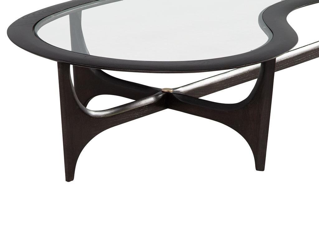 kidney shaped glass table top