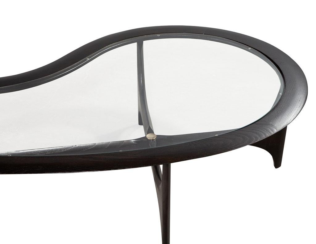 Glass Mid-Century Modern Kidney Shaped Coffee Table by Adrian Pearsall Lane