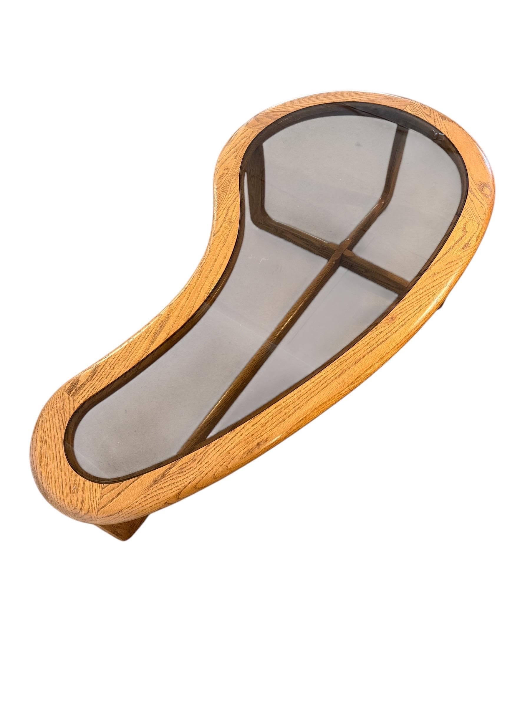 Mesa baja moderna de mediados de siglo con forma de riñón by Lane Furniture en venta 3