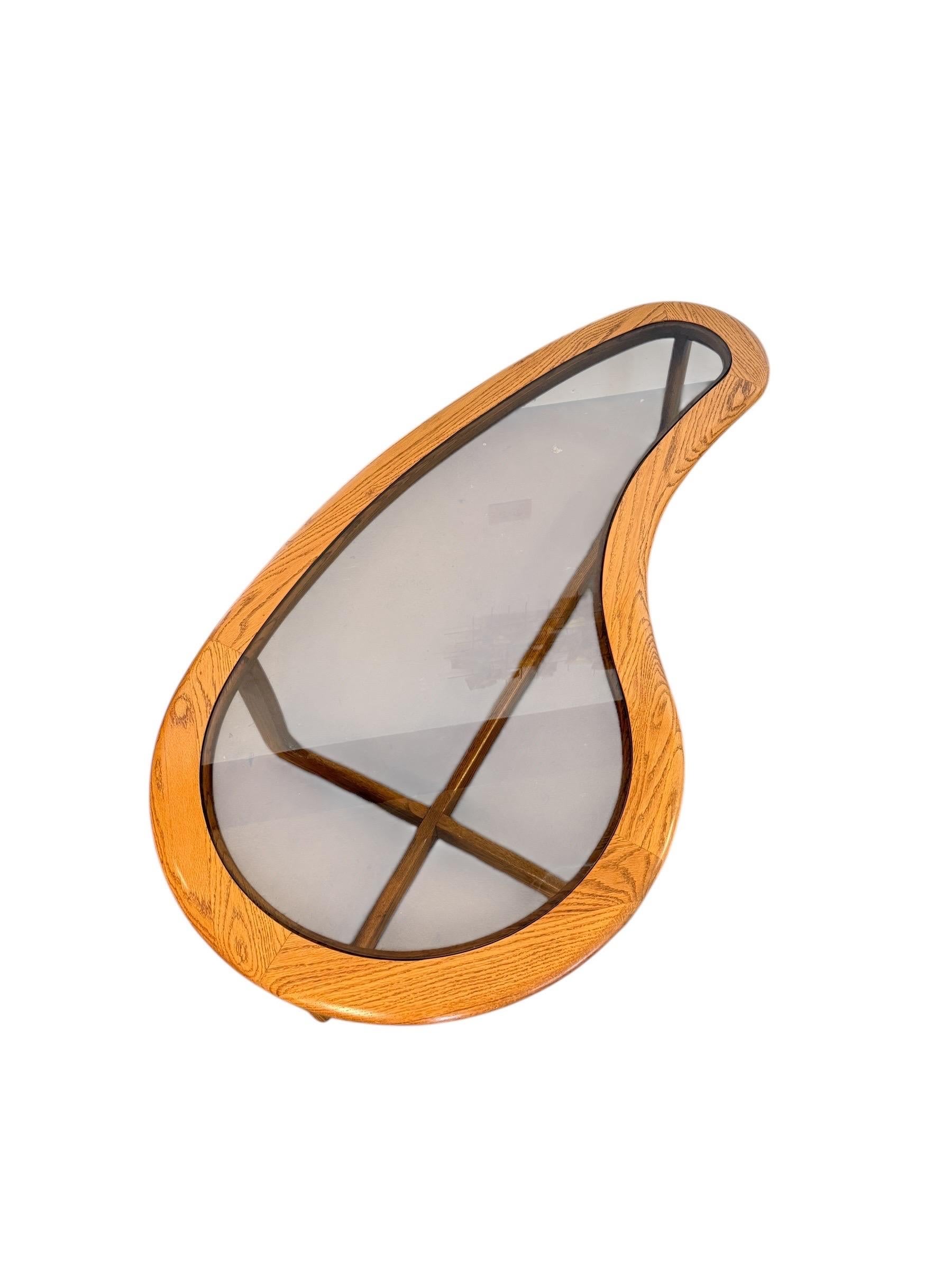 Mesa baja moderna de mediados de siglo con forma de riñón by Lane Furniture siglo XX en venta