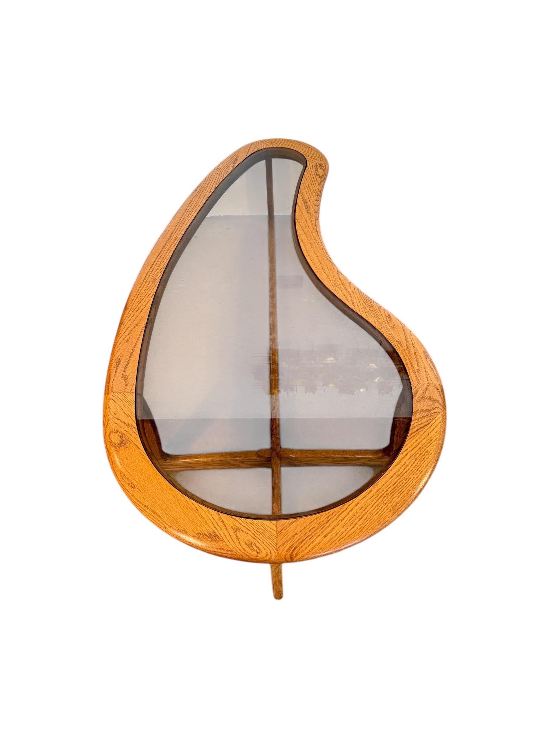 Mesa baja moderna de mediados de siglo con forma de riñón by Lane Furniture en venta 2