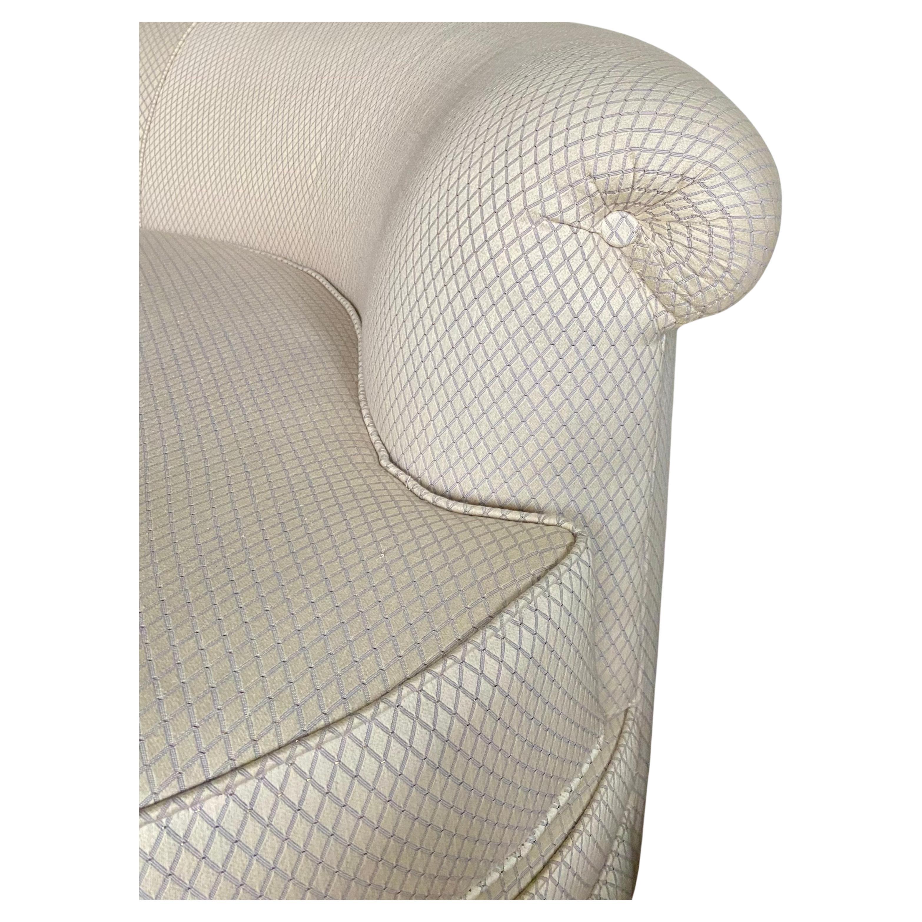 Mid-Century Modern Kidney Shaped Curved Serpentine Biomorphic Cloud Sofa For Sale 3