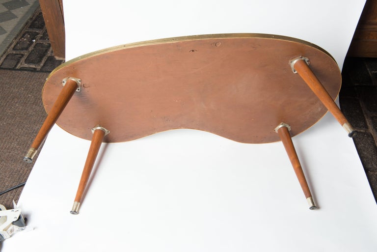 Mid-Century Modern Kidney Shaped Mosaic Tile Table For Sale 8
